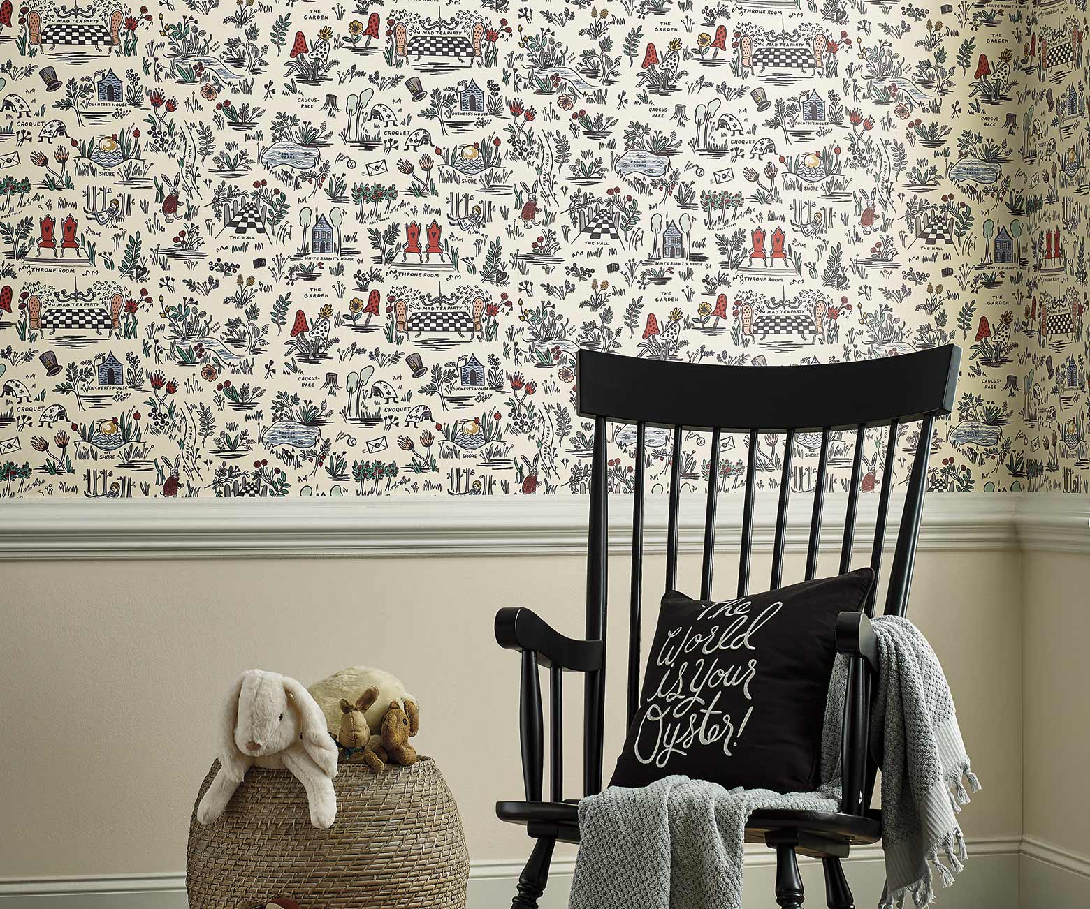 Wonderland Peel & Stick Wallpaper - Cream