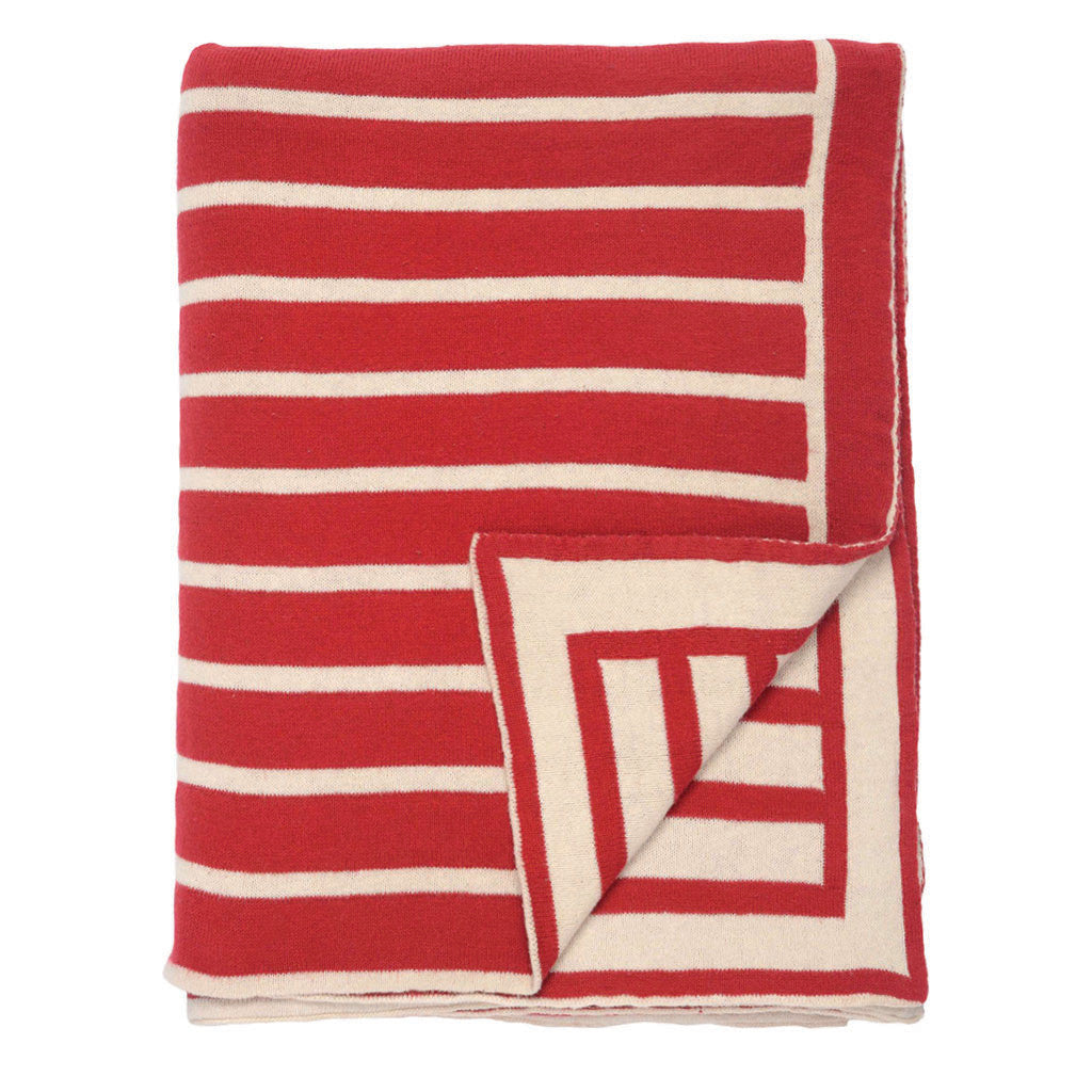 The Red Beach Stripes Throw