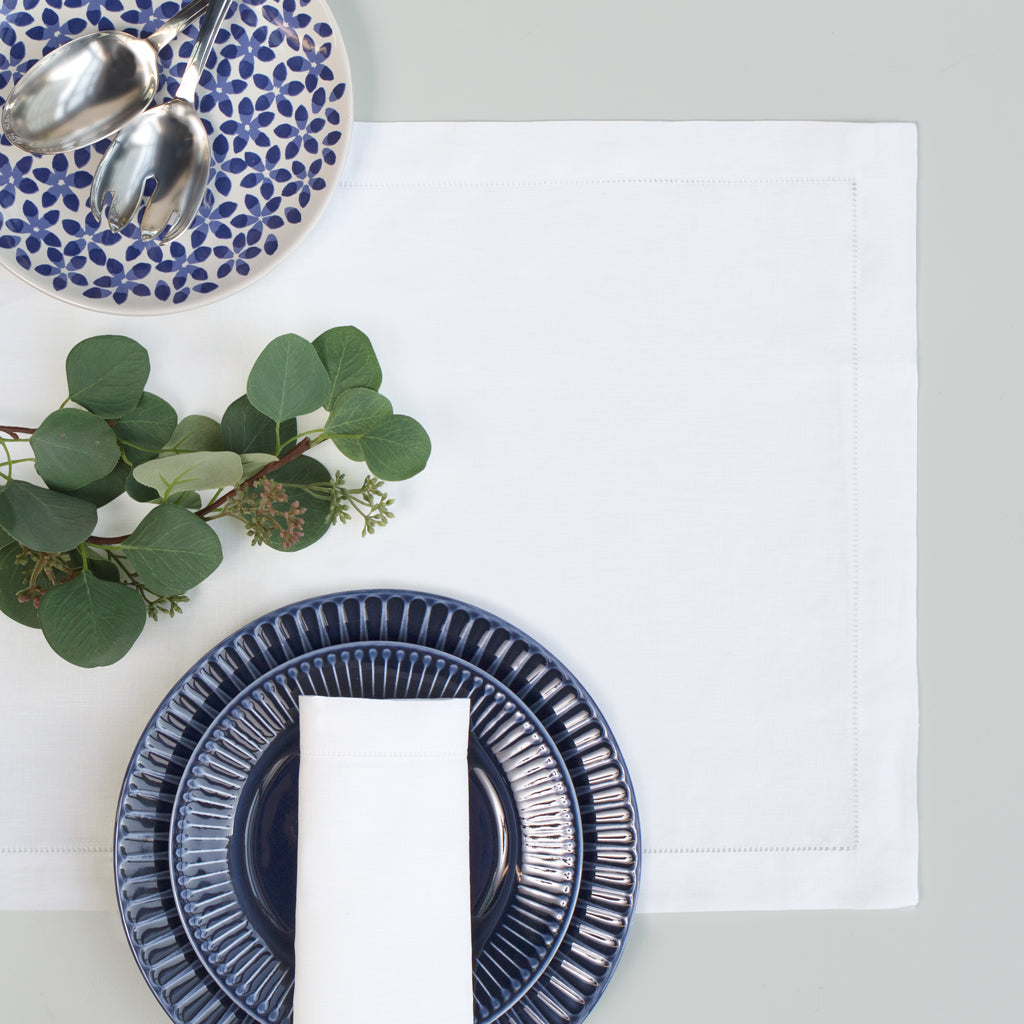 The Classic Hemstitch Linen Table Runner