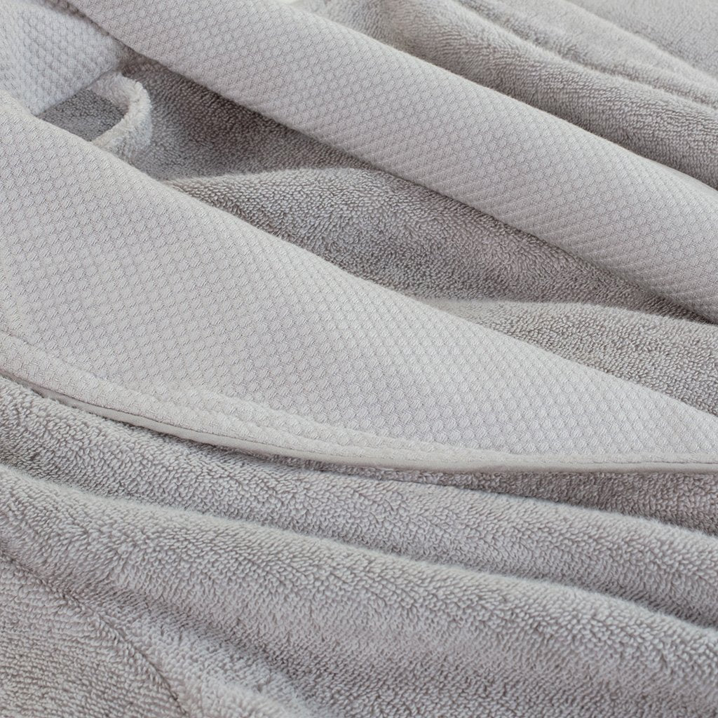 Light Grey Plush Cotton Bathrobe