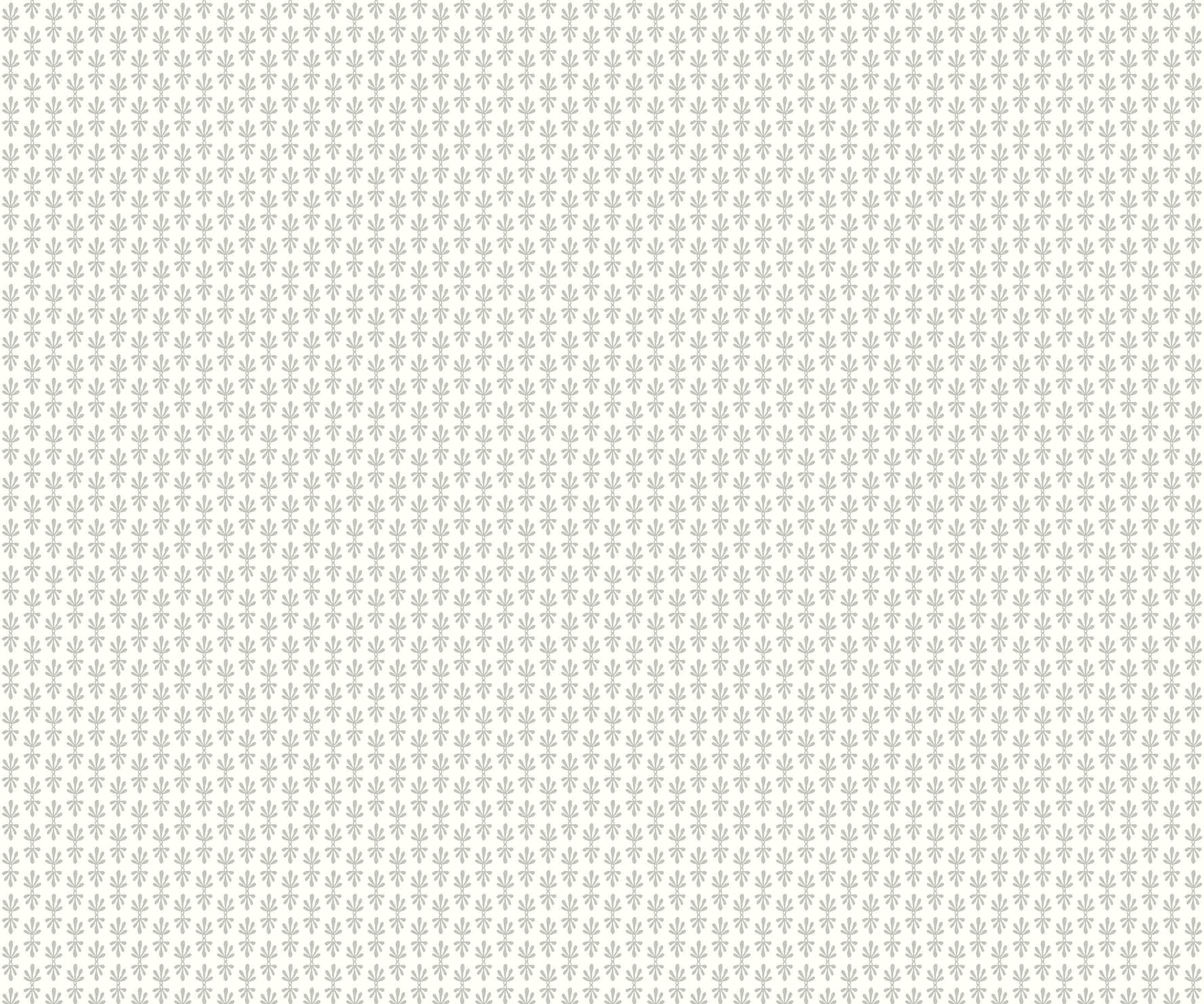 Petal Wallpaper - White & Metallic Silver