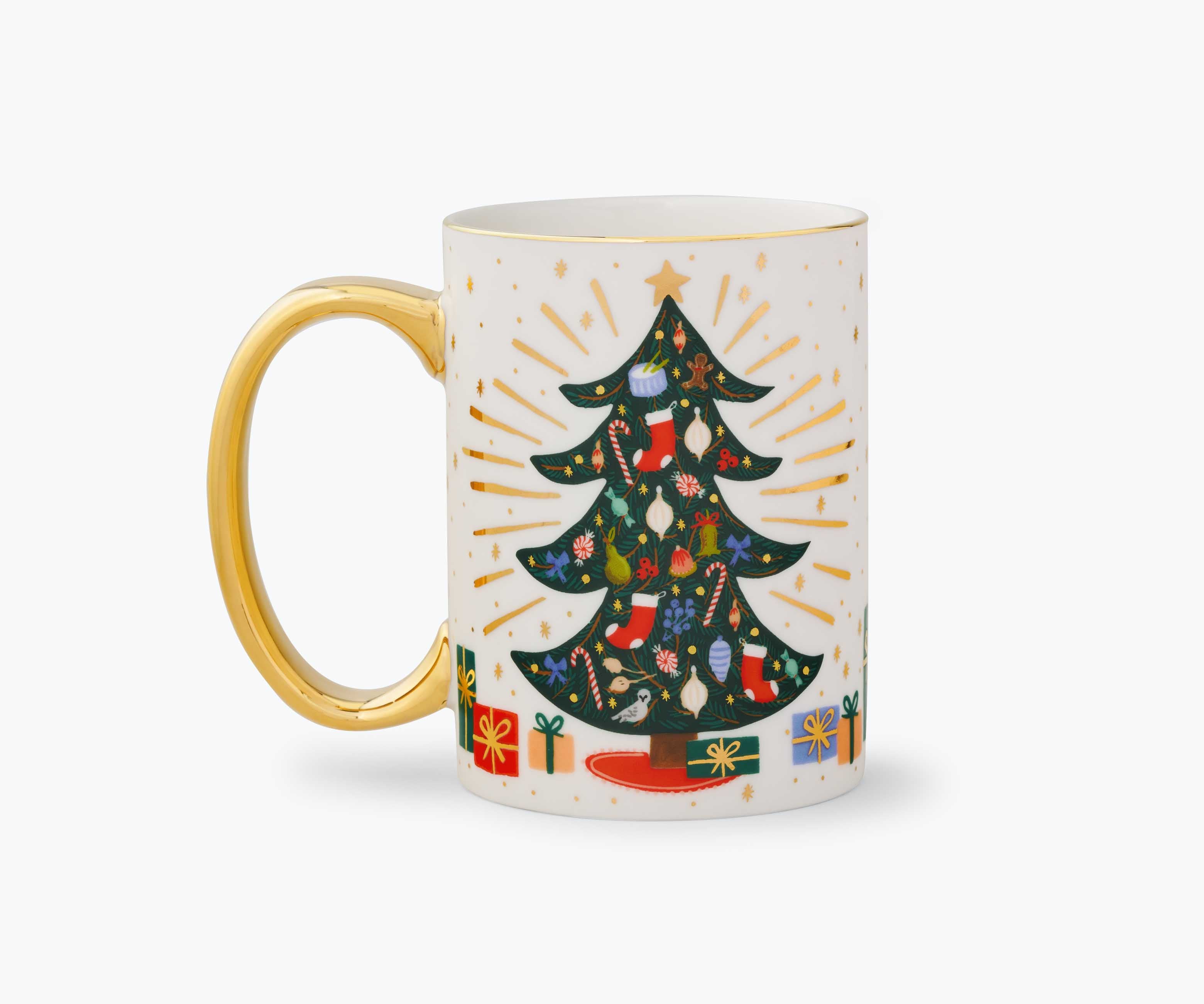 Holiday Porcelain Mug - Holiday Tree