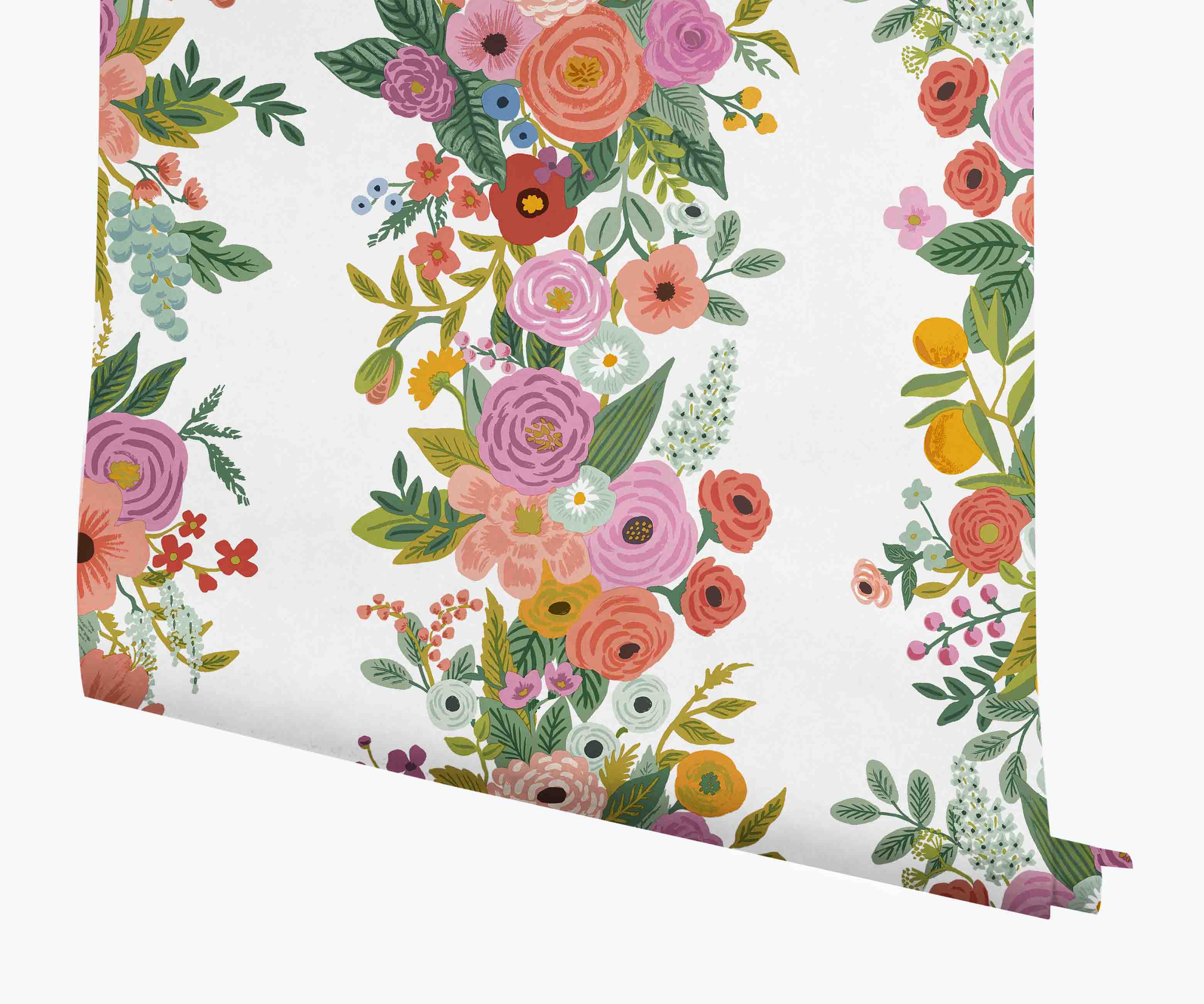 Garden Party Trellis Wallpaper - Rose Multi