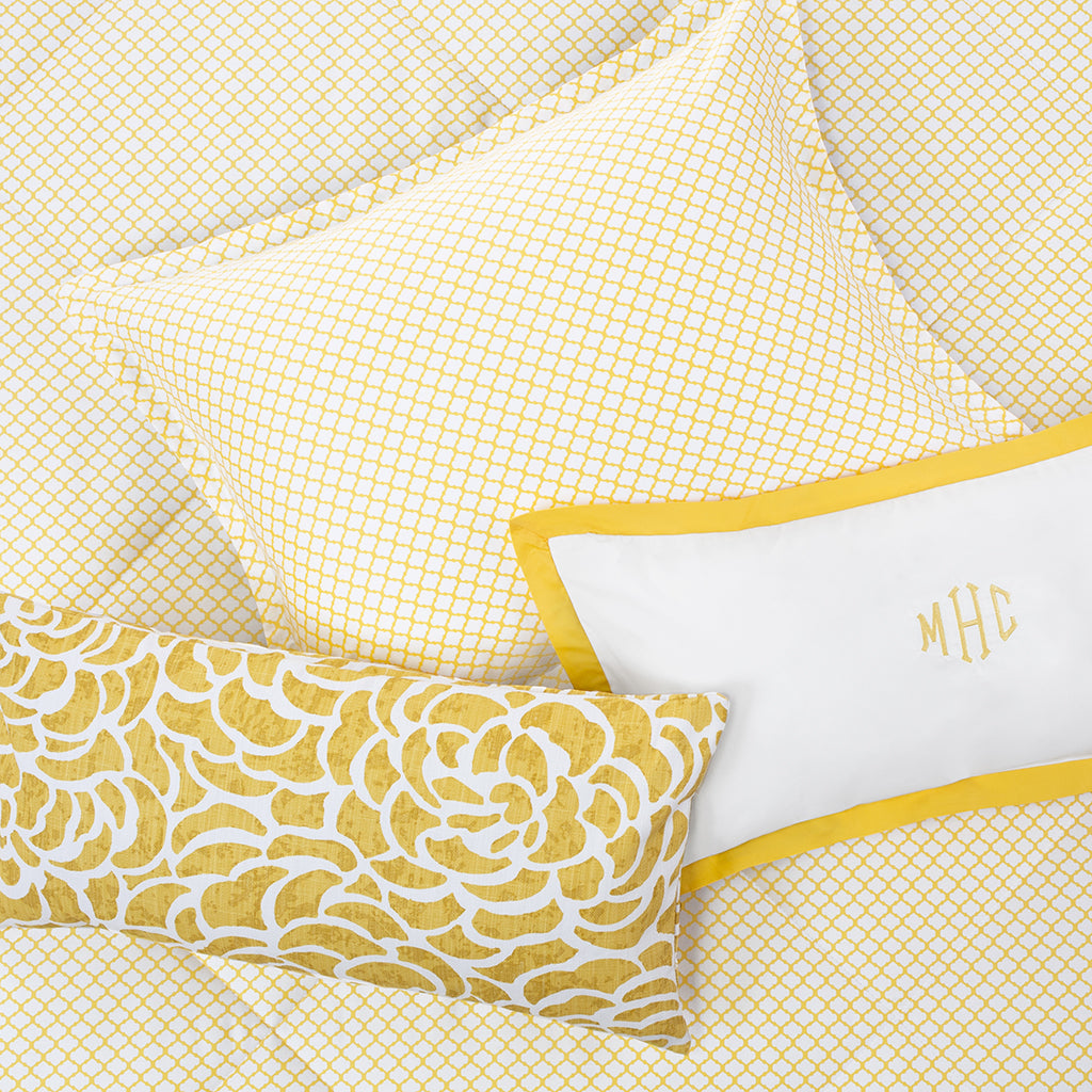 The Linden Yellow Throw Pillow