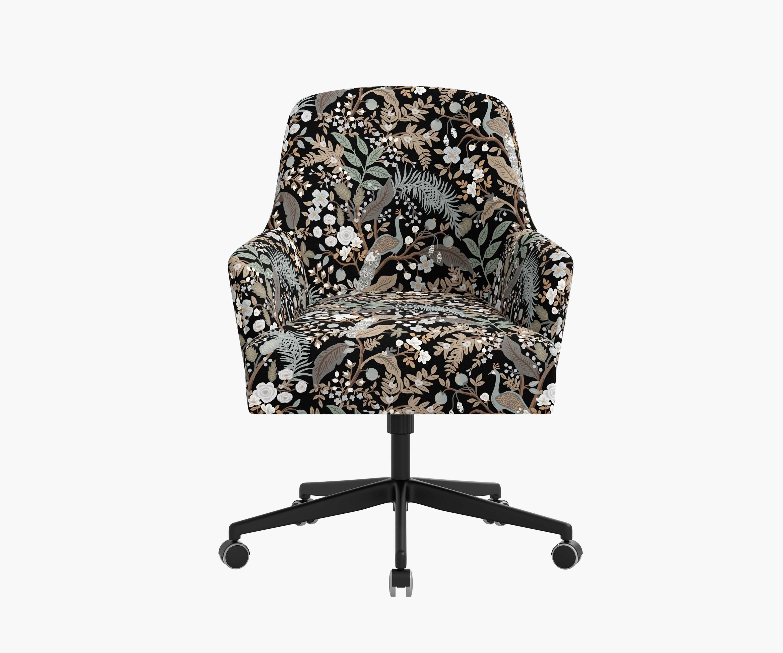 Cambridge Desk Chair - Peacock Garden Black