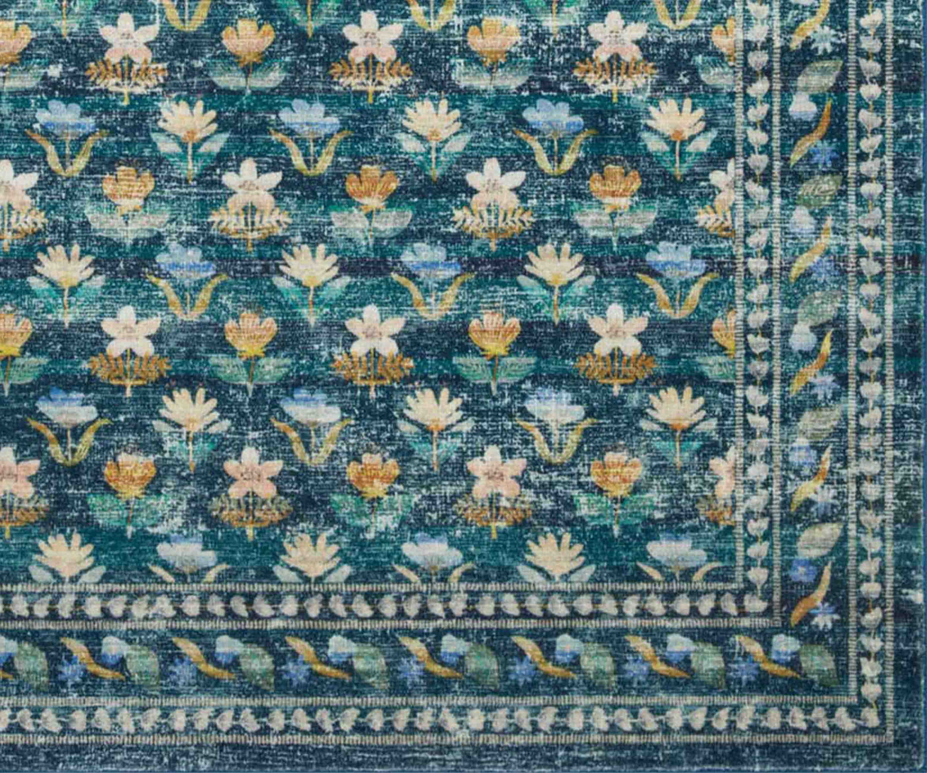 Courtyard Hadley Printed Rug - Emerald