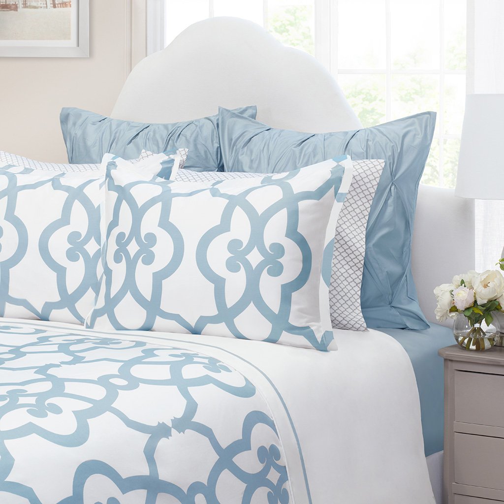 French Blue Florentine Duvet Cover