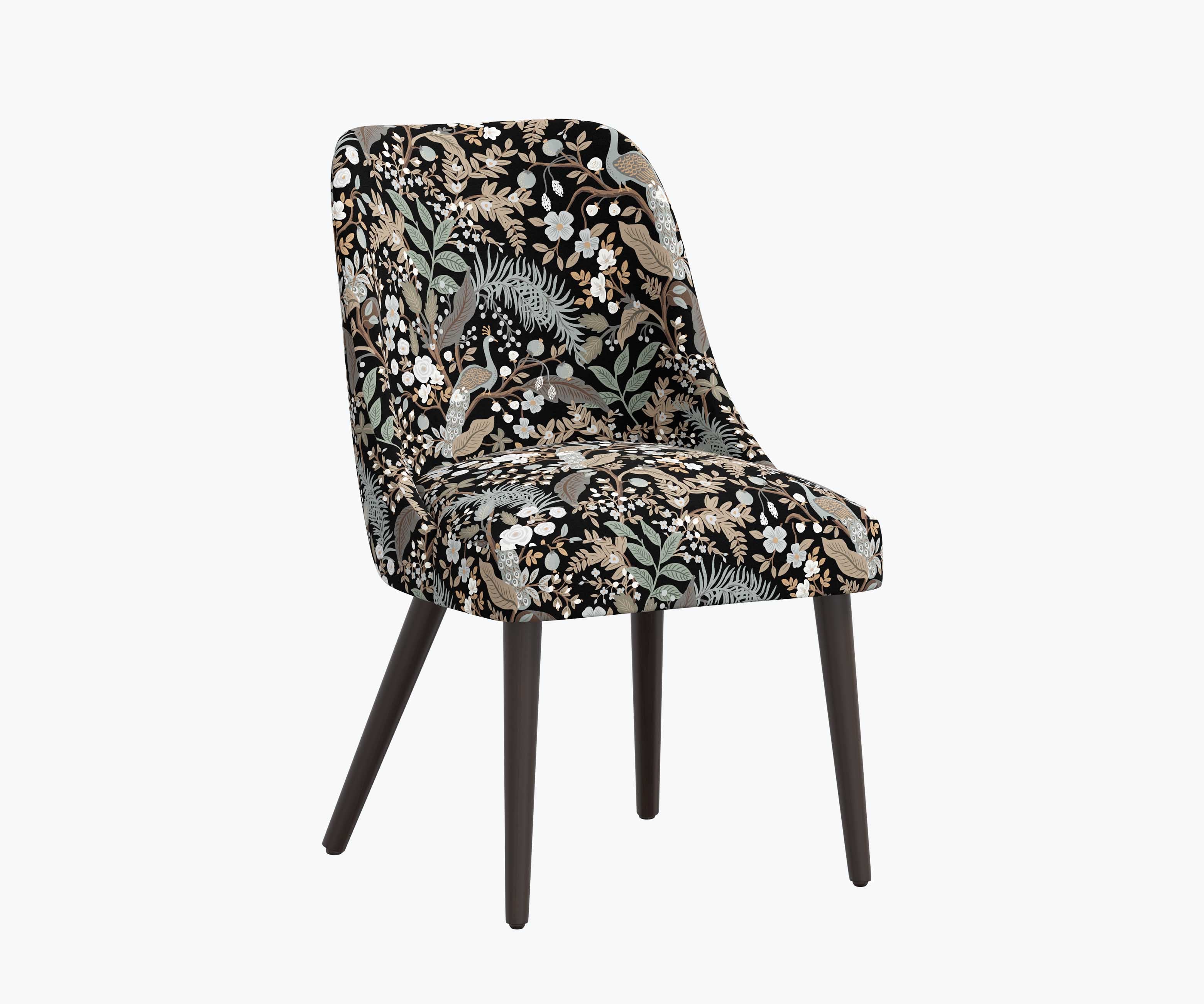 Clare Dining Chair - Peacock Garden Black