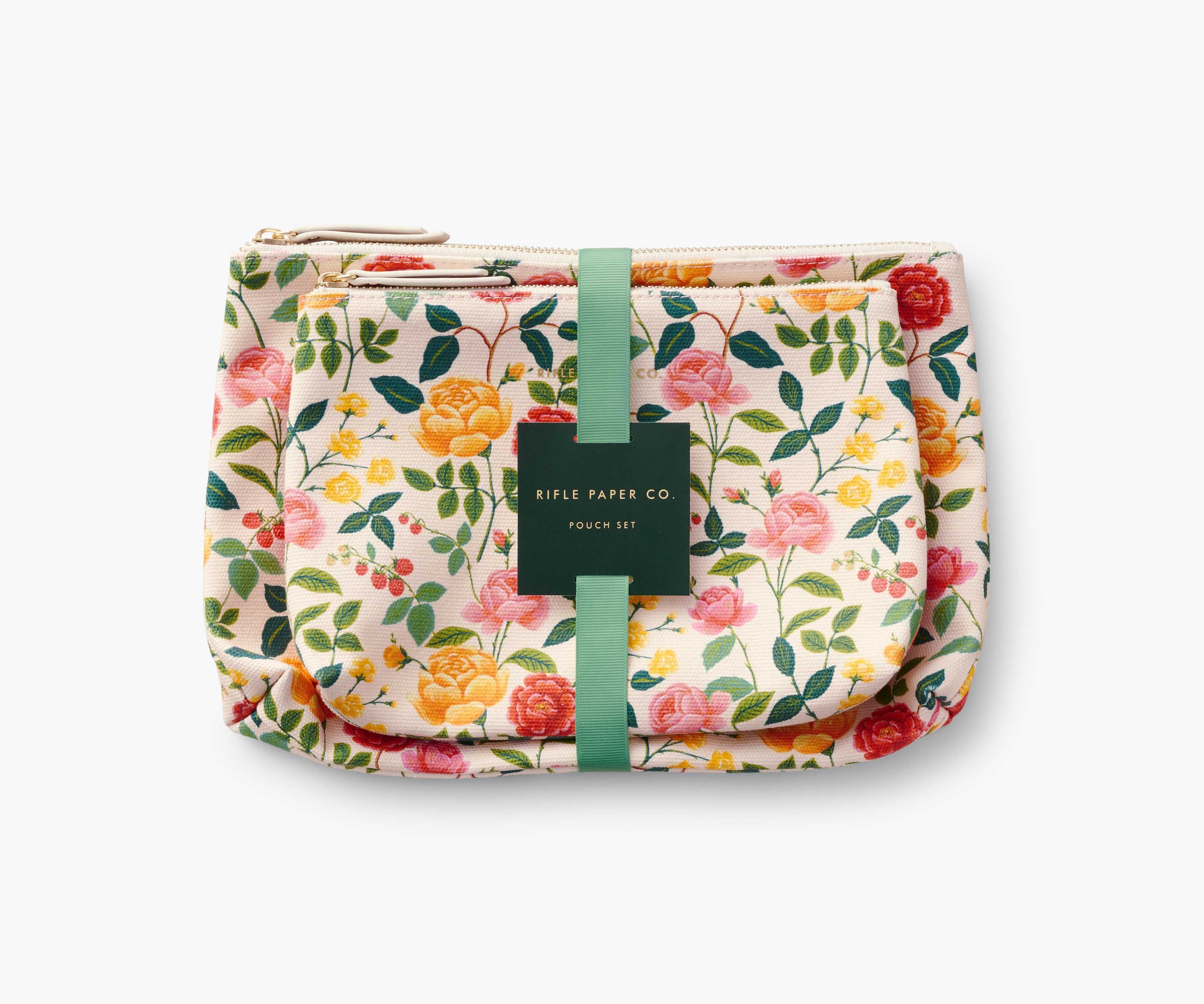 Zippered Pouch Set - Roses