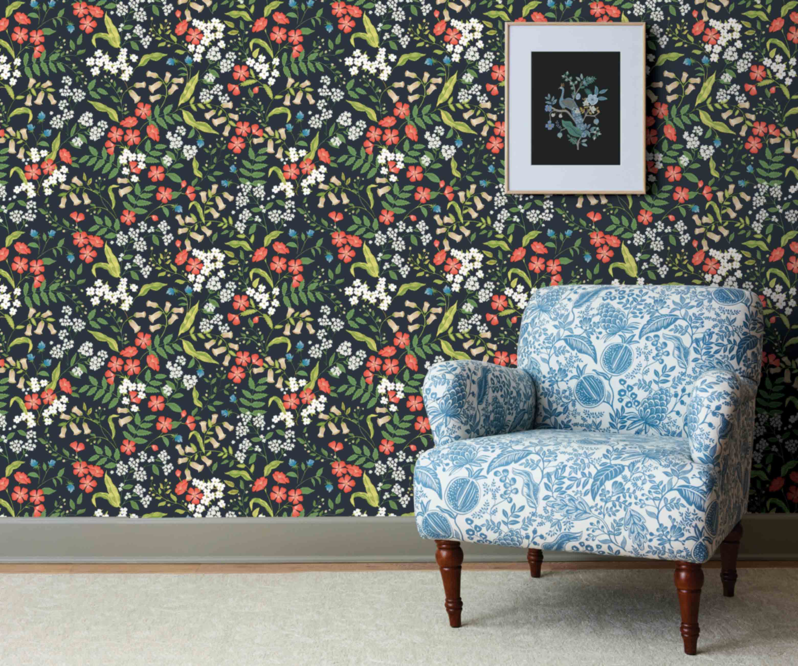 Sweetbrier Peel & Stick Wallpaper - Black