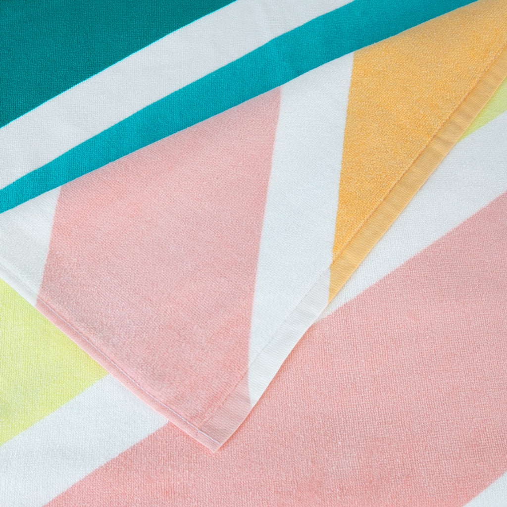 The Retro Diagonal Striped Beach Towel