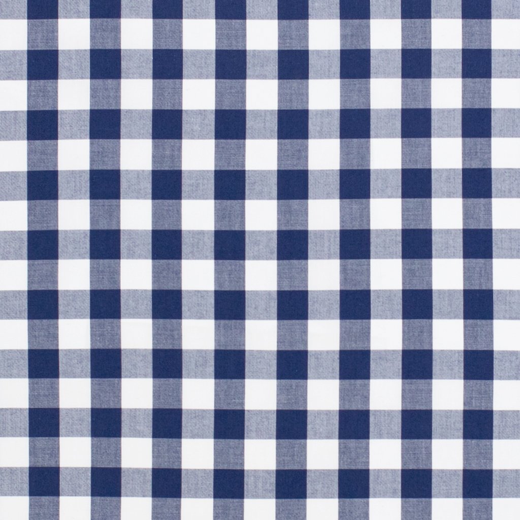 Navy Blue Small Gingham Fitted Sheet