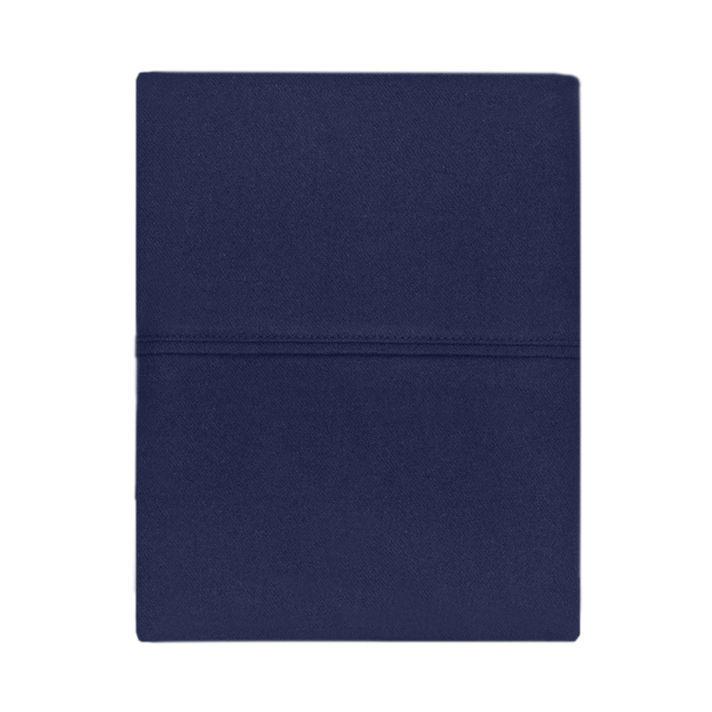 Navy Blue Flannel Pillowcase Pair