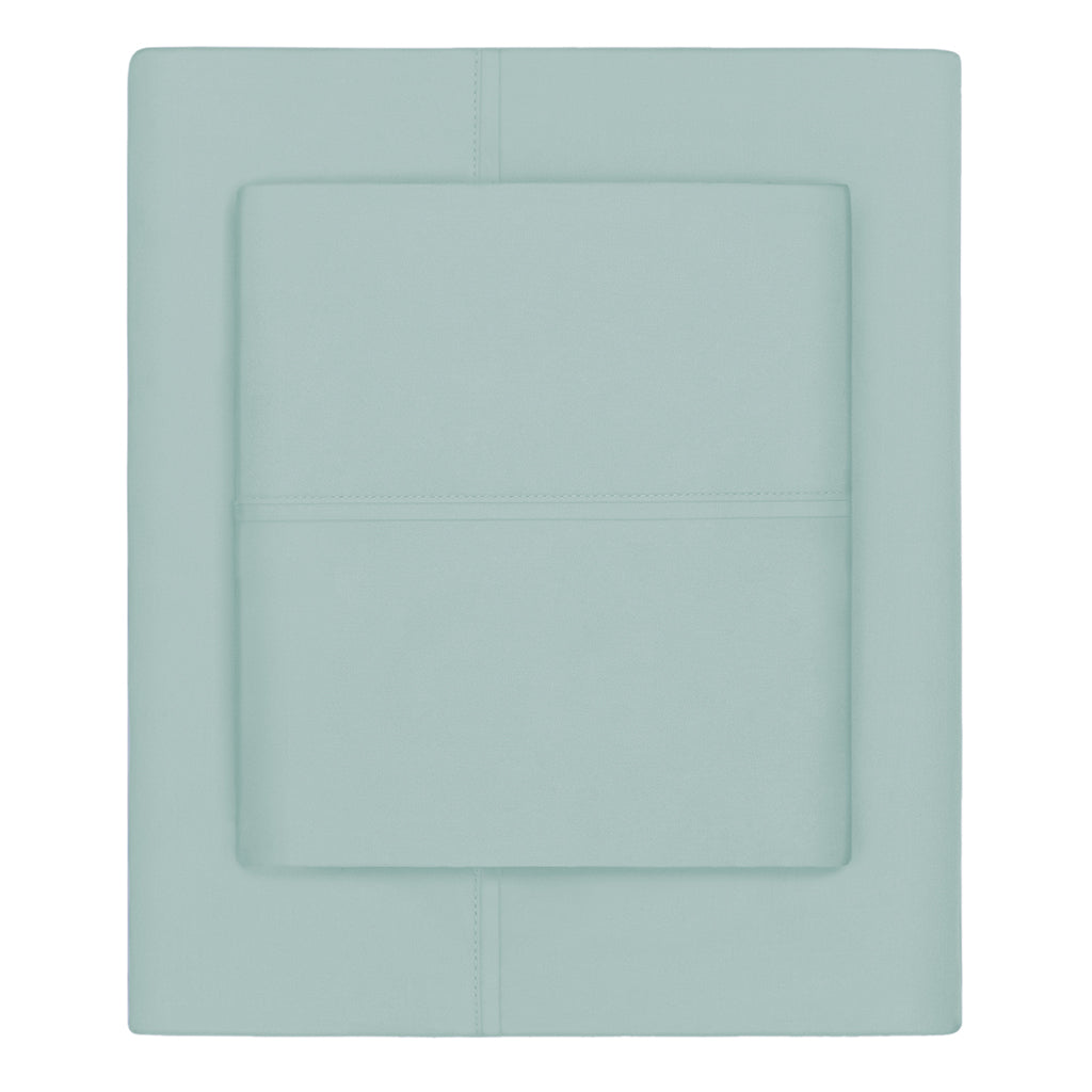 Seafoam Green 400 Thread Count Fitted Sheet