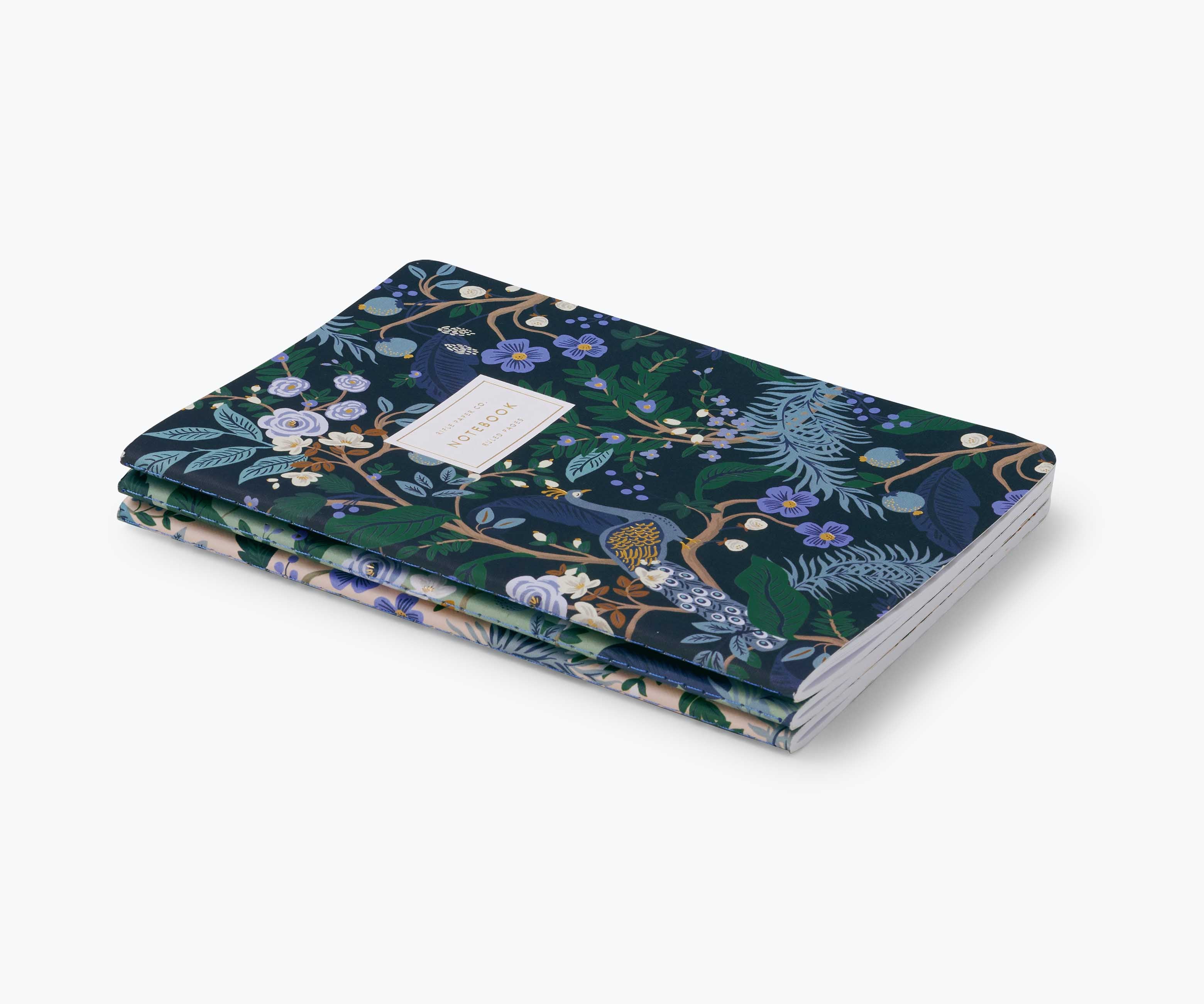 Stitched Notebook Set - Peacock