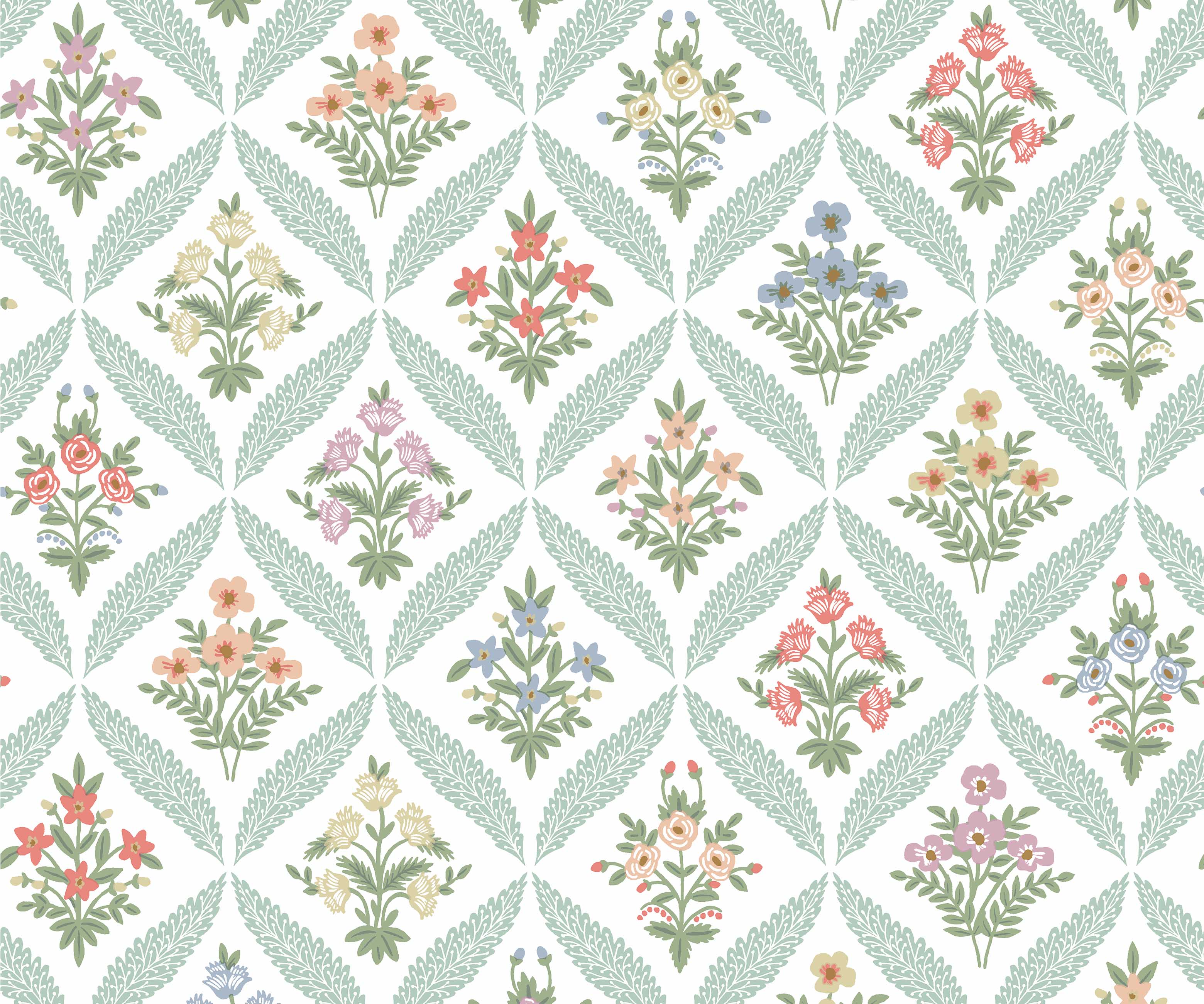 Estee Garden Wallpaper - Pastel Multi