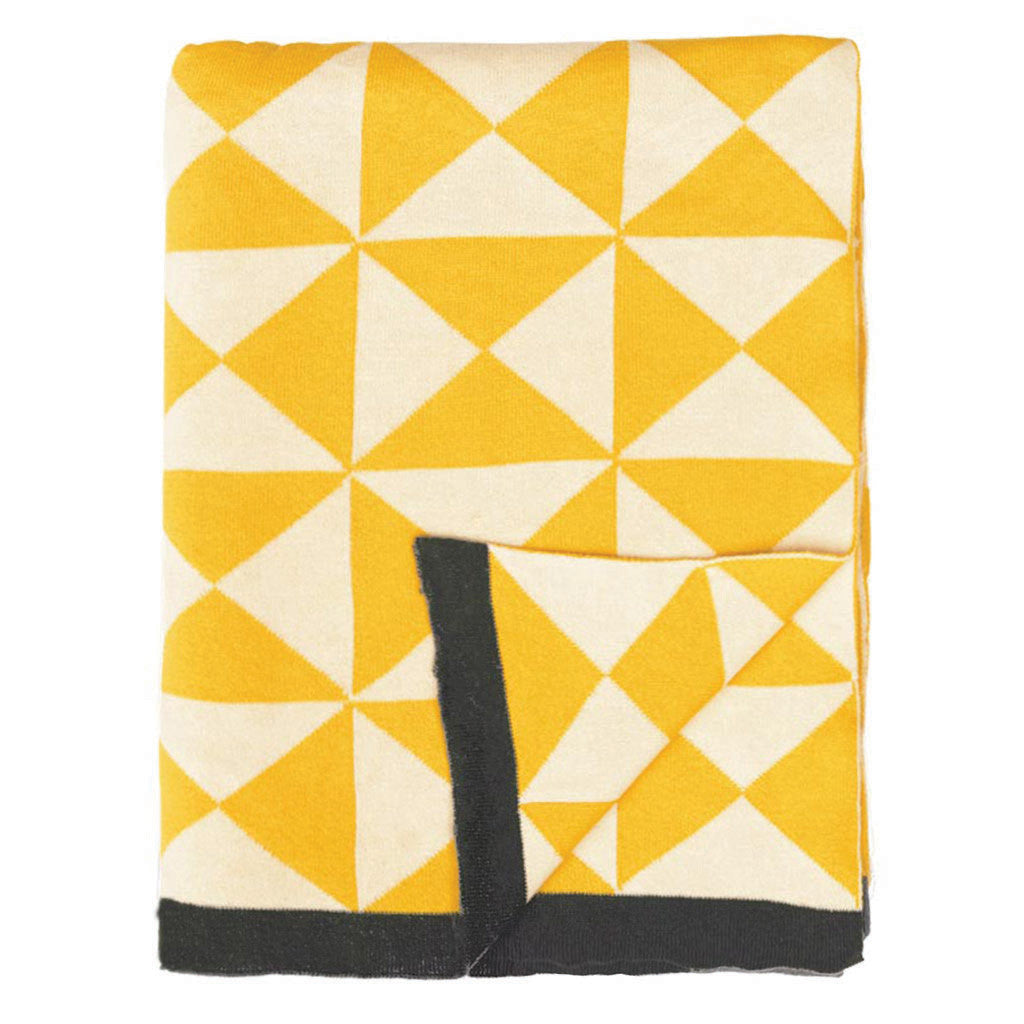 The Yellow Wind Farm Patterned Throw