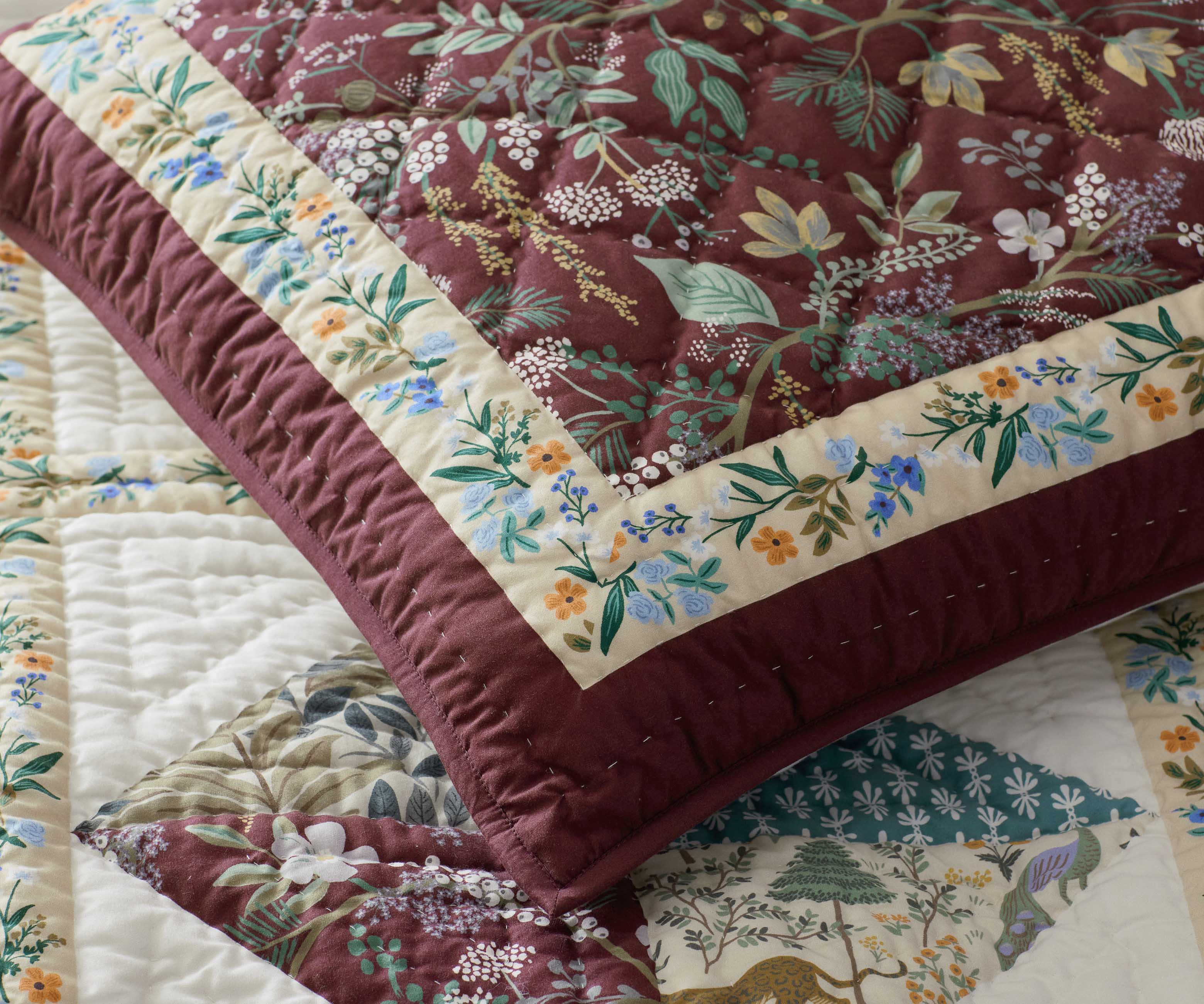 Cotton Quilted Sham - Mulberry Farm