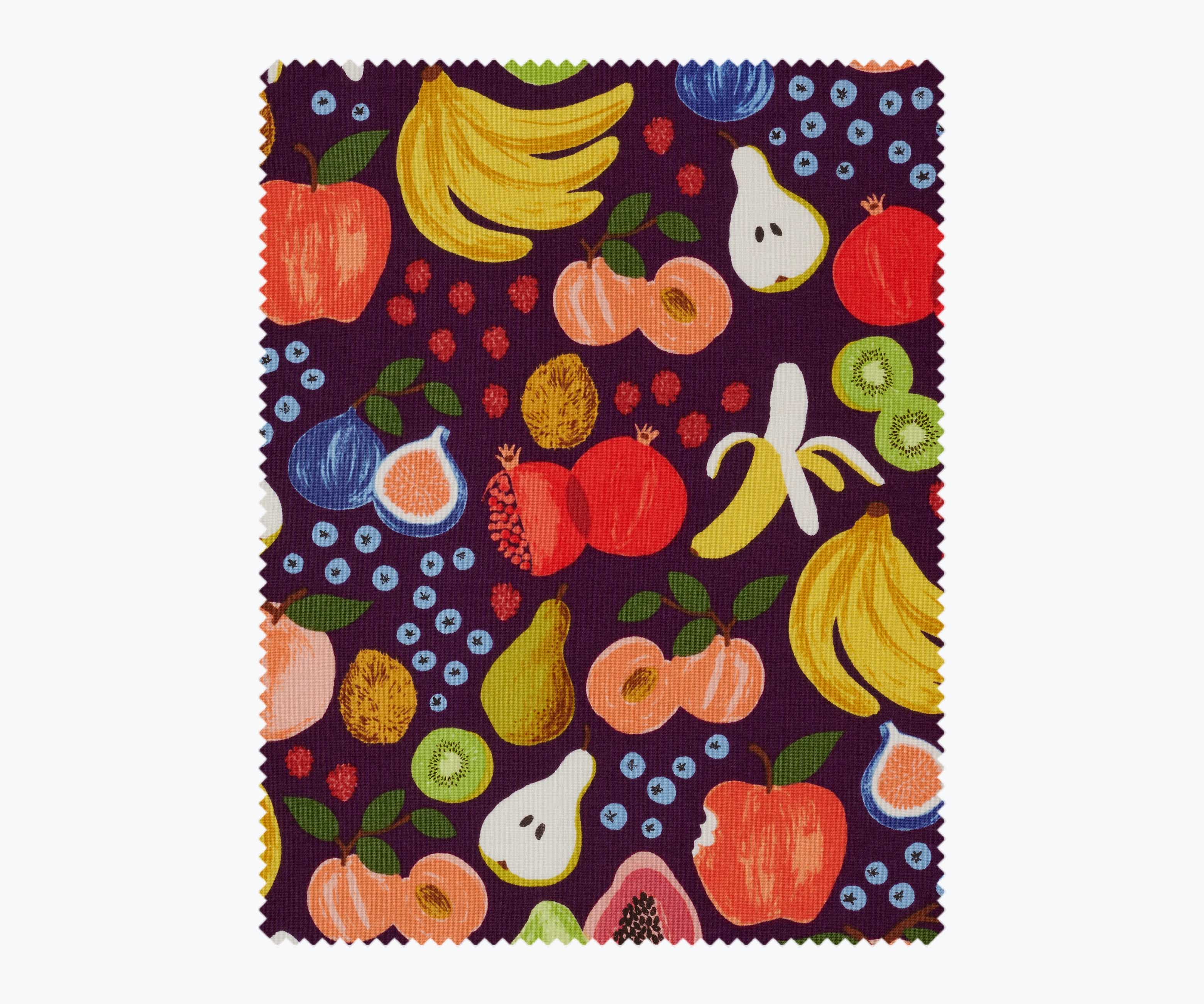 Fruit Stand Cotton Fabric - Burgundy