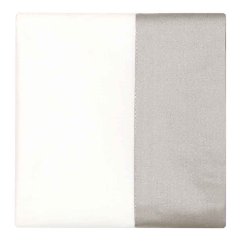 Dove Grey Border Pillowcase Pair