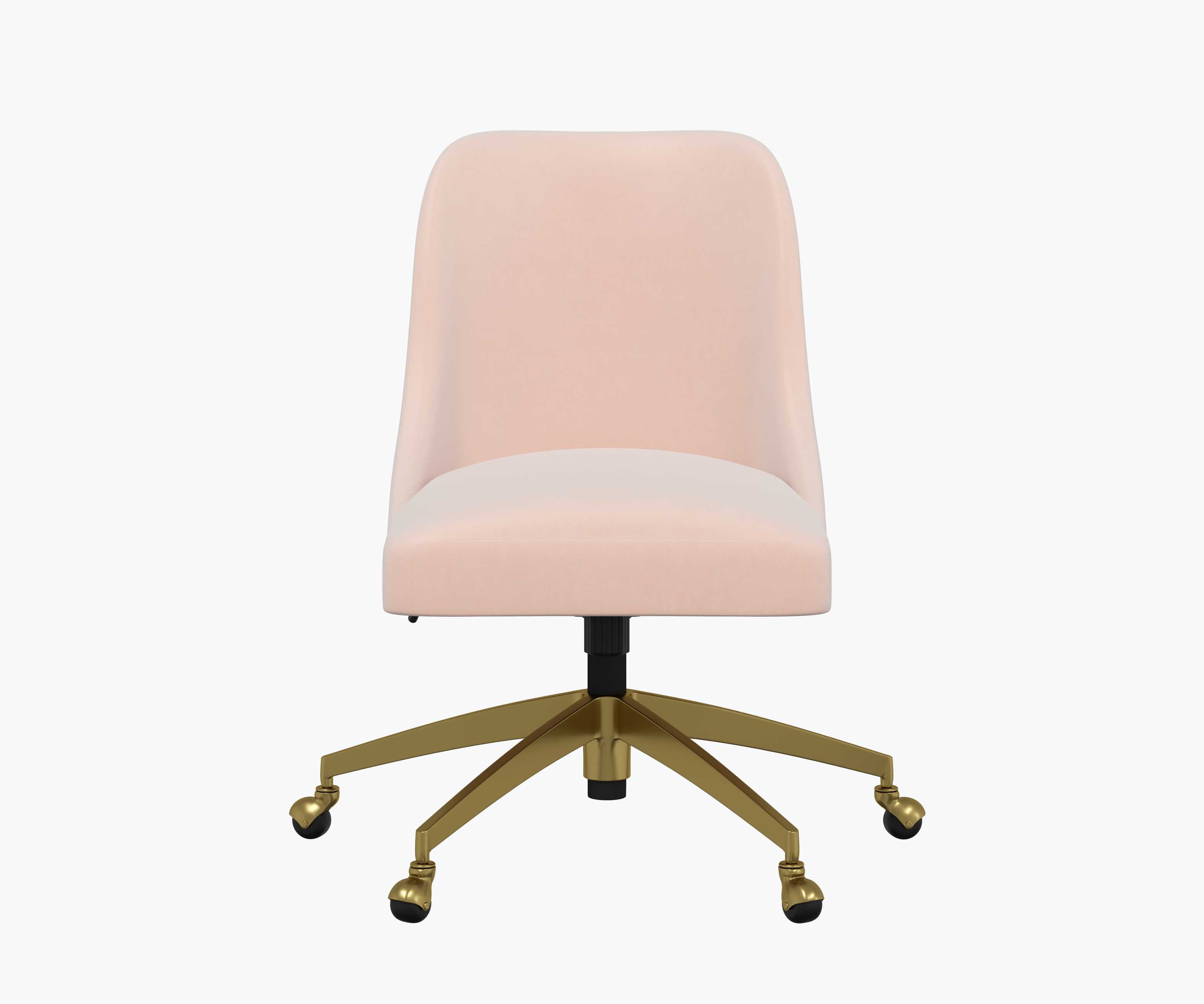 Oxford Desk Chair - Blush Velvet