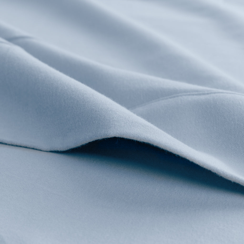 French Blue Flannel Fitted Sheet