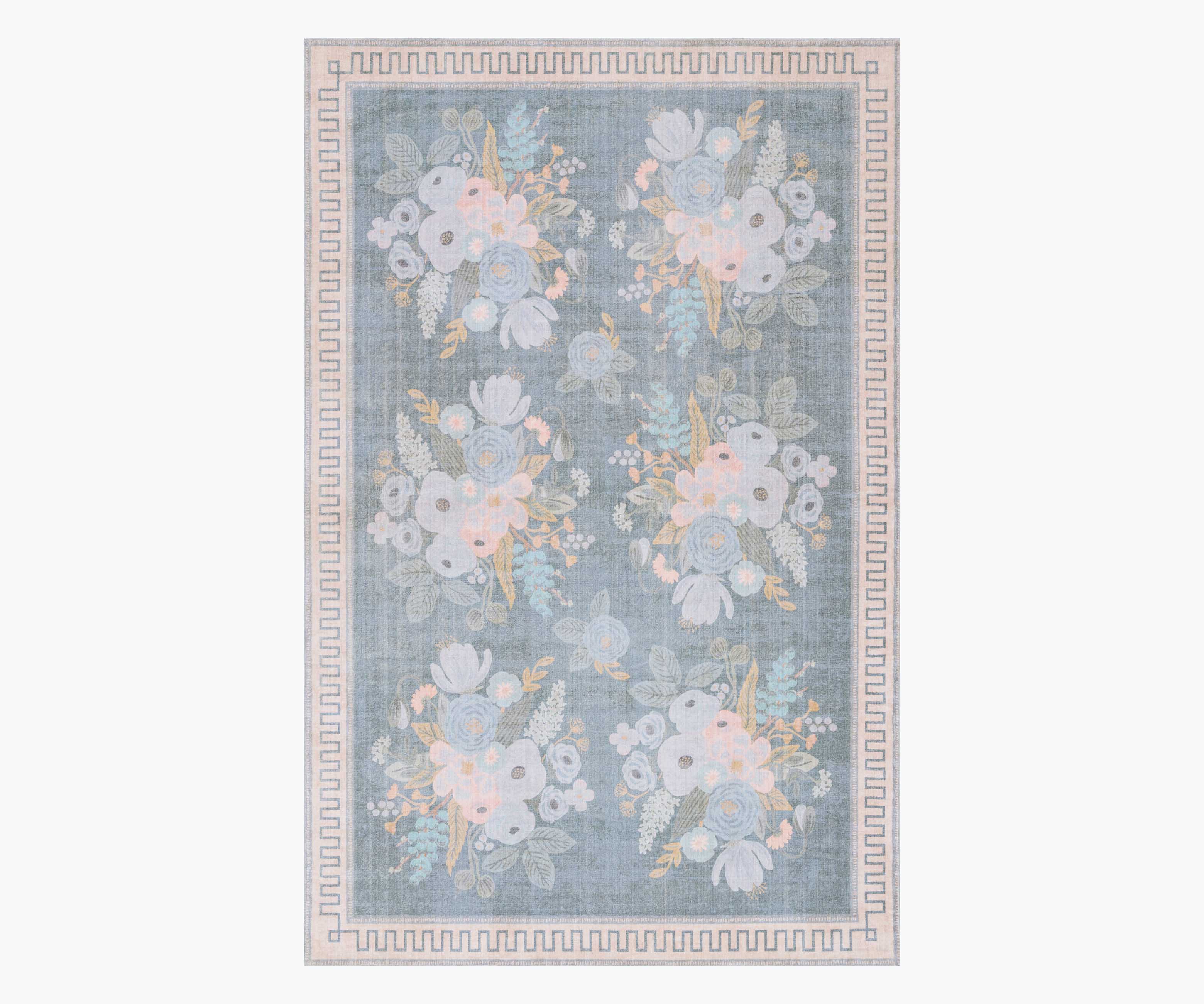 Jardin Marseille Printed Rug - Grey