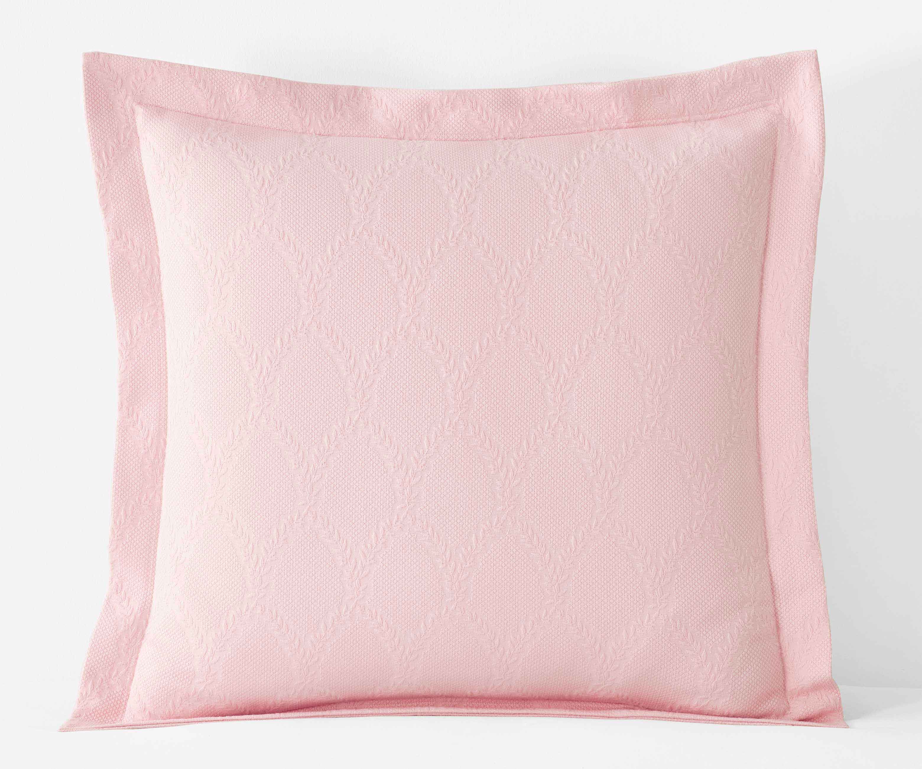 Matelassé Coverlet Sham - Laurel Soft Pink