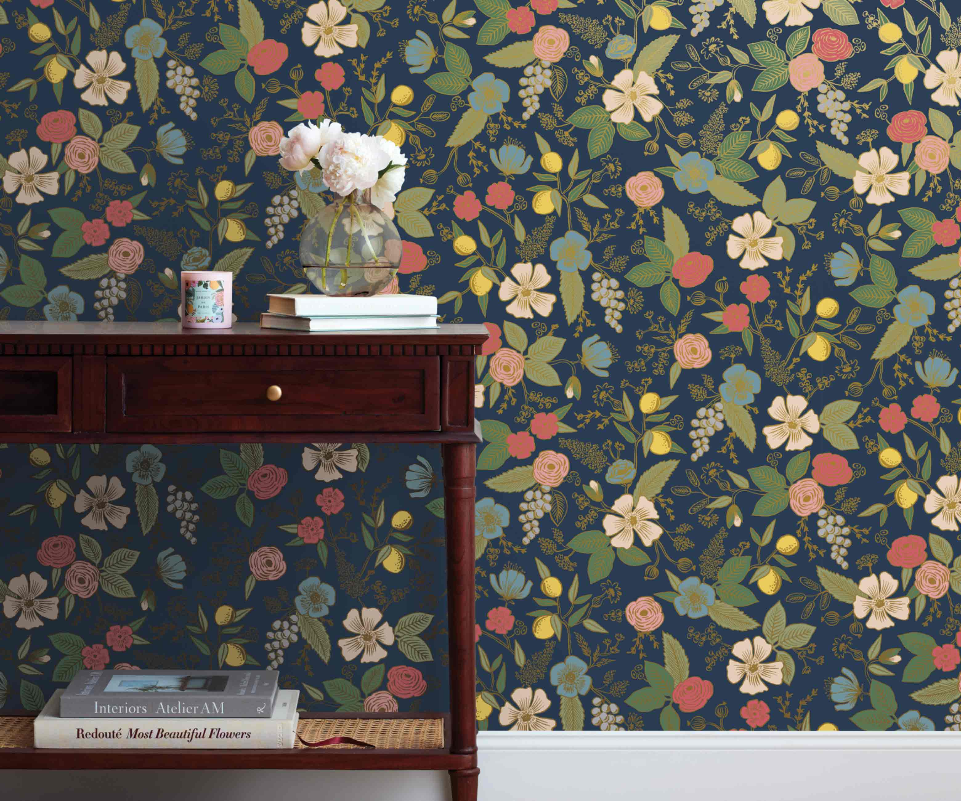 Colette Peel & Stick Wallpaper - Navy