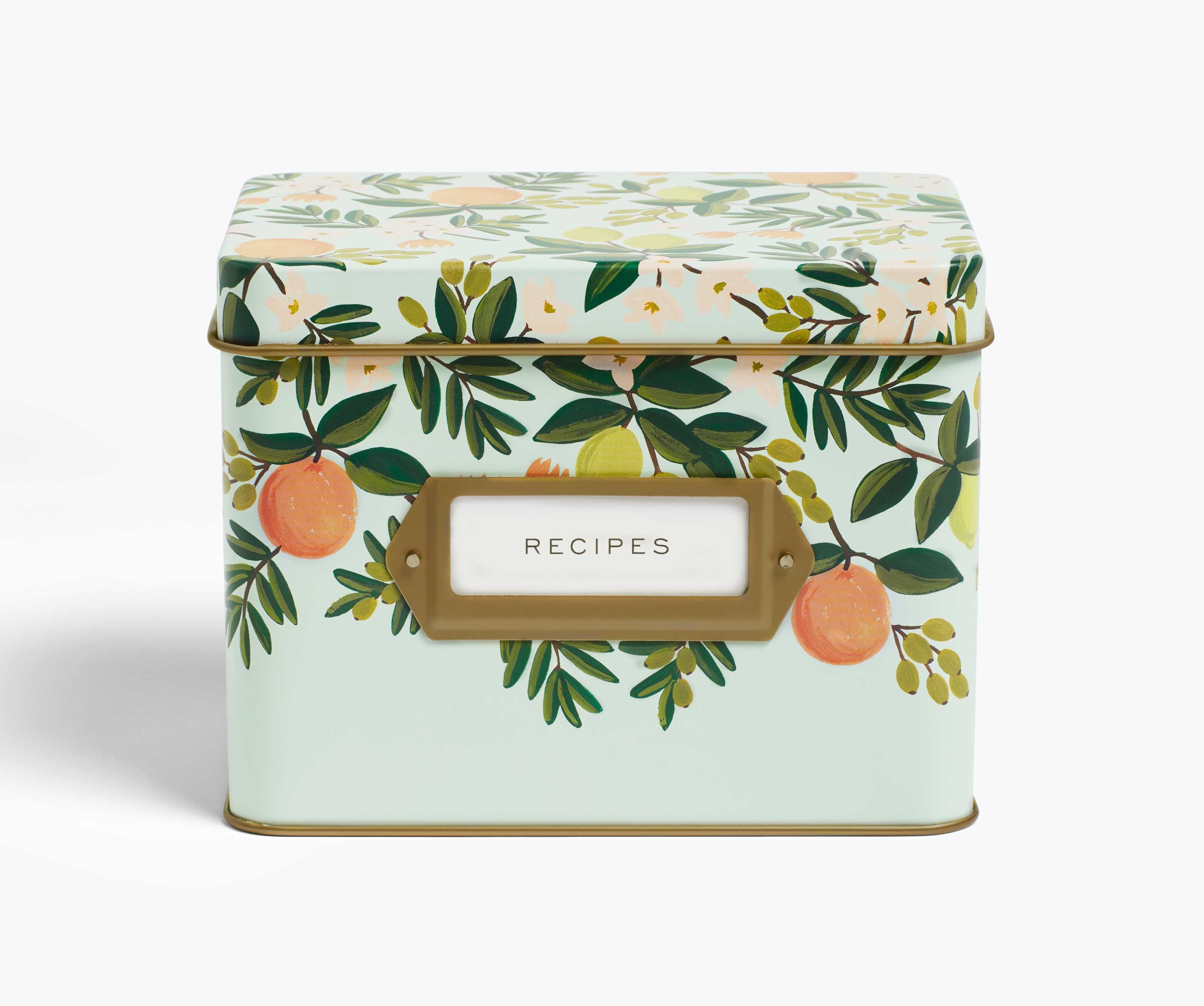 Recipe Tin - Citrus Floral