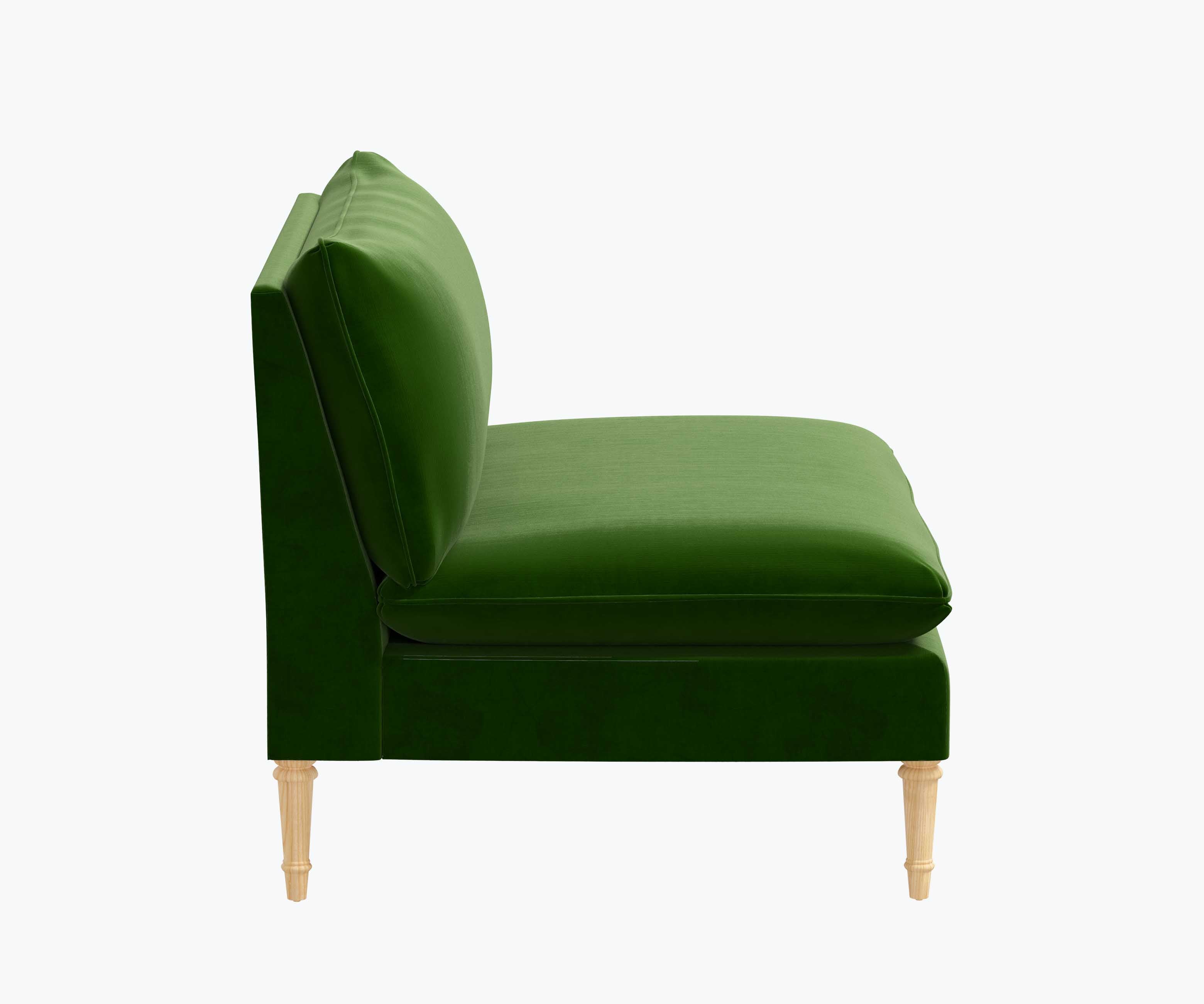 Louie Settee - Emerald Velvet