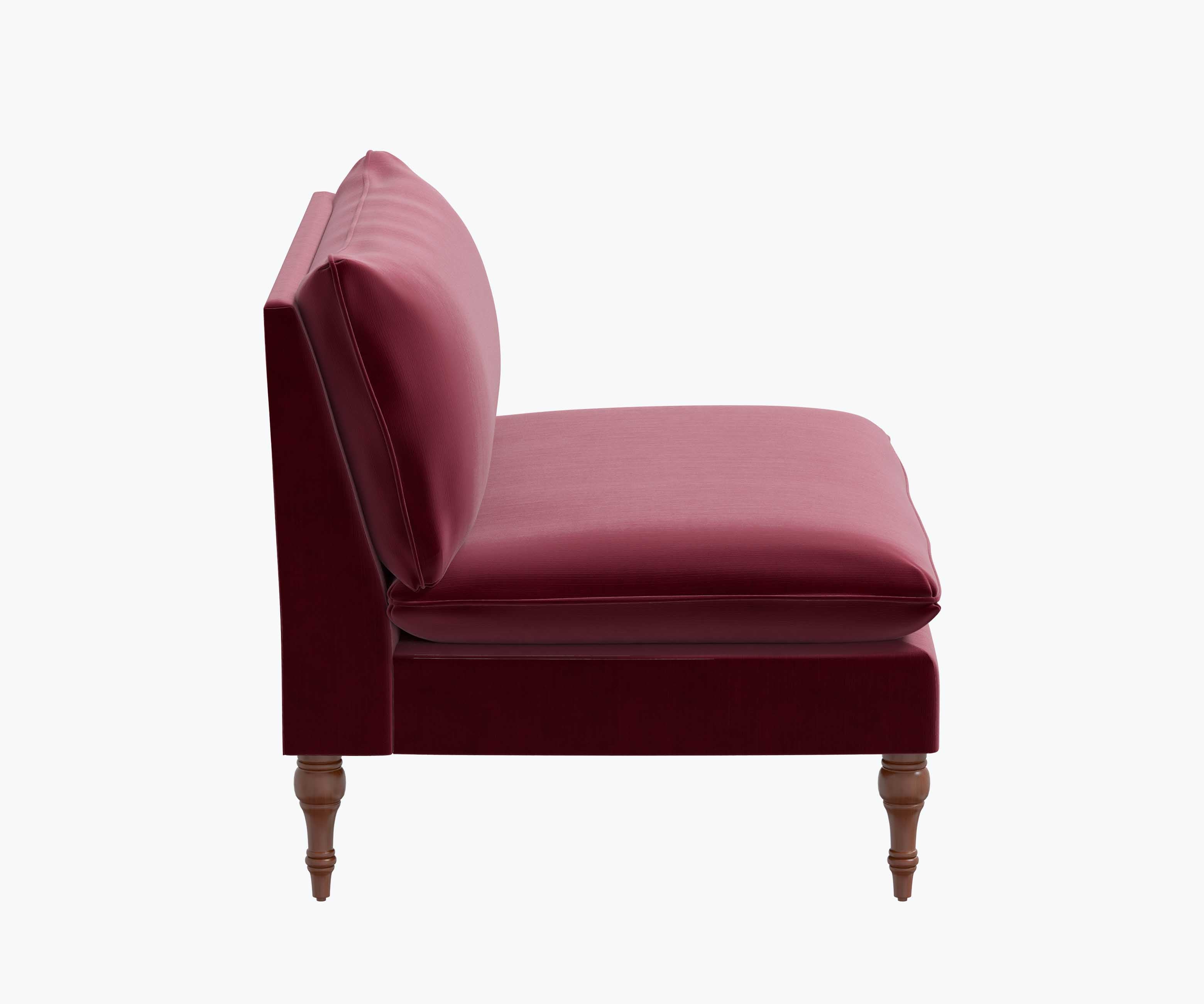 Louie Settee - Plum Velvet