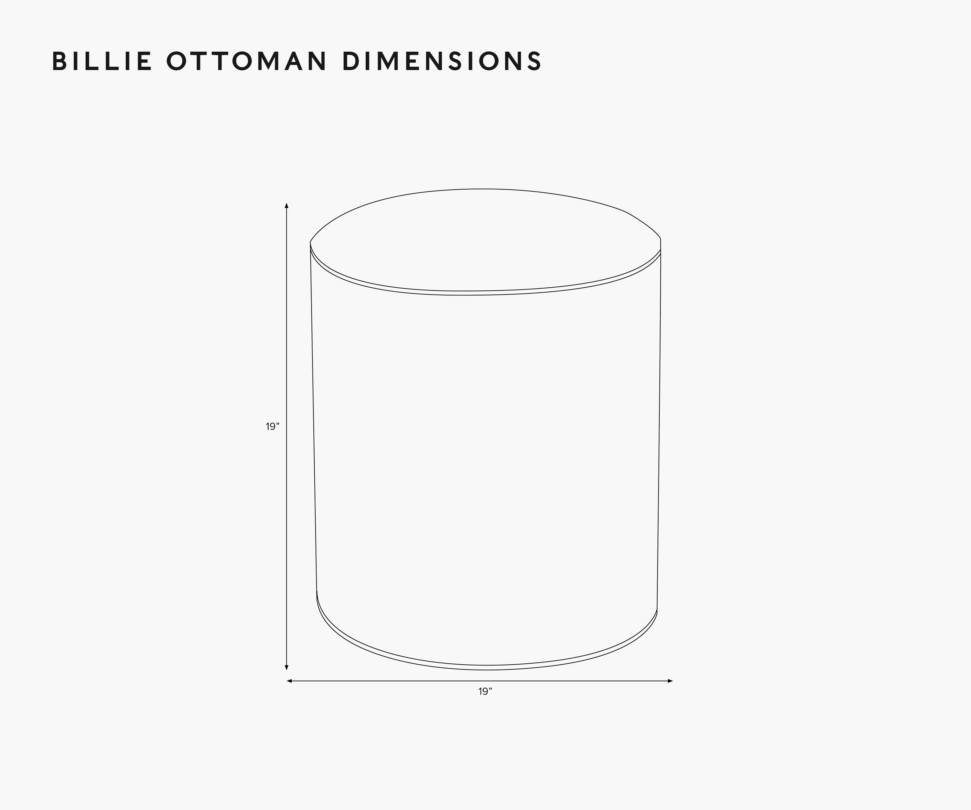 Billie Ottoman - Citrus Grove