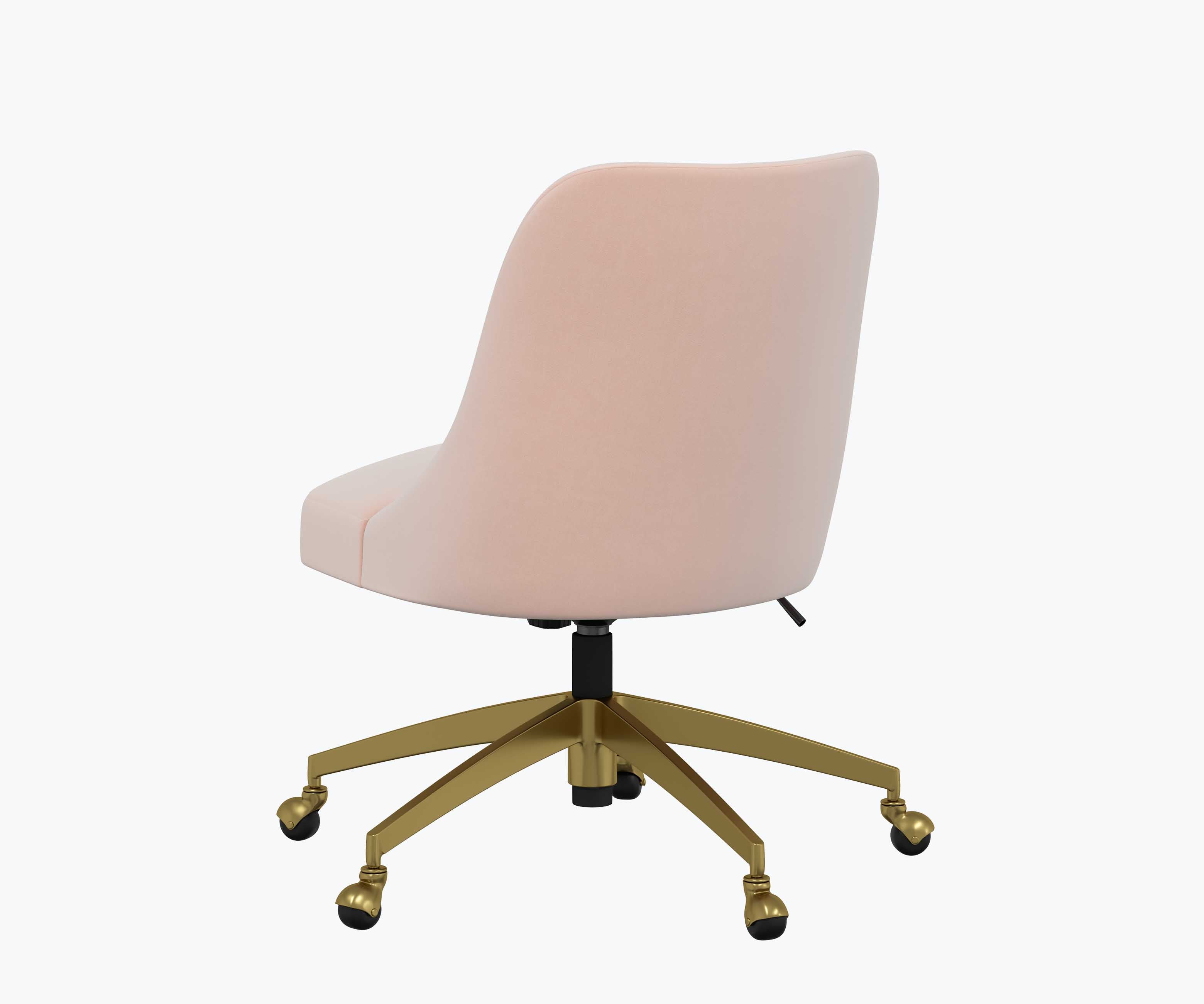 Oxford Desk Chair - Blush Velvet