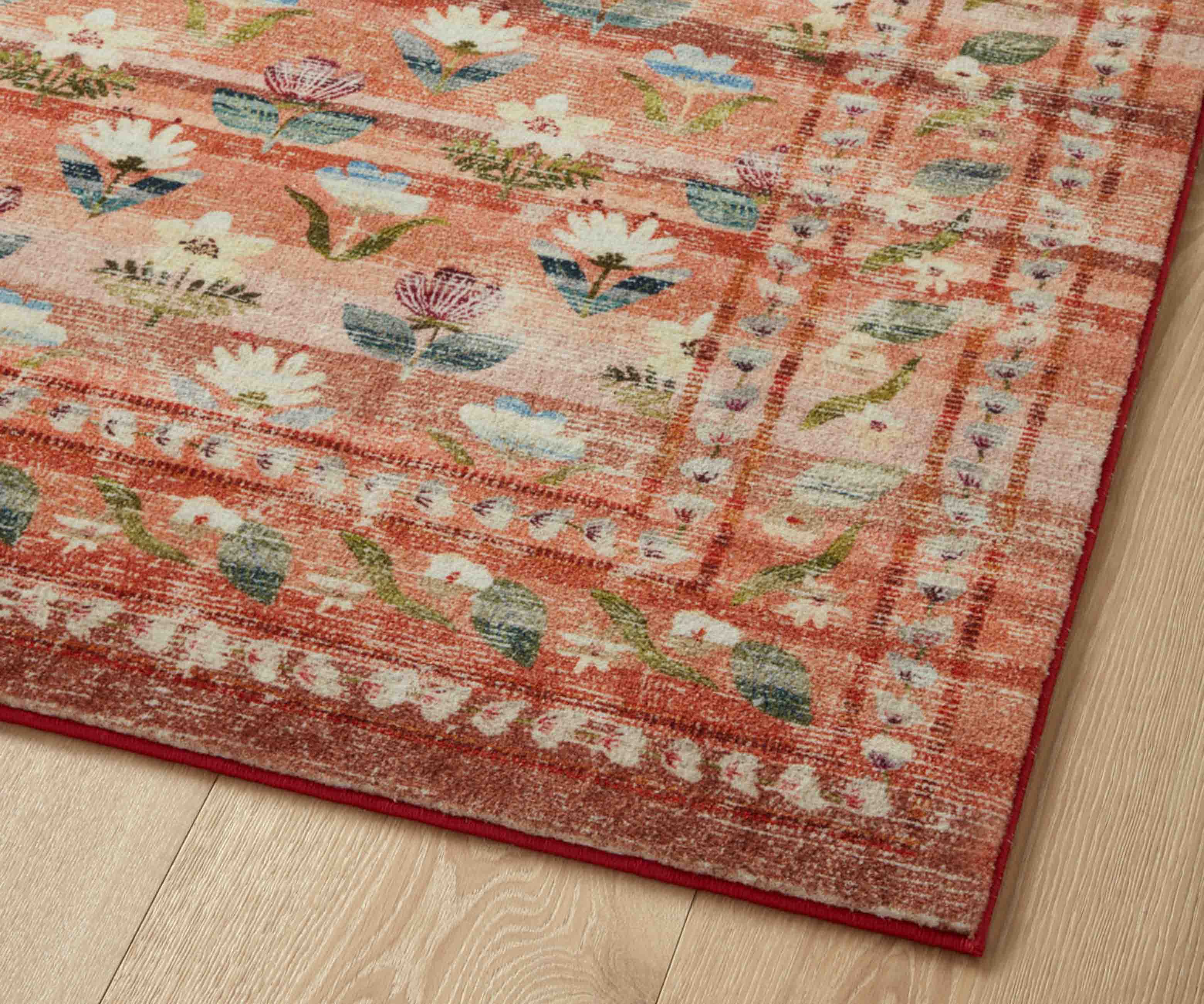 Courtyard Hadley Printed Rug - Terracotta