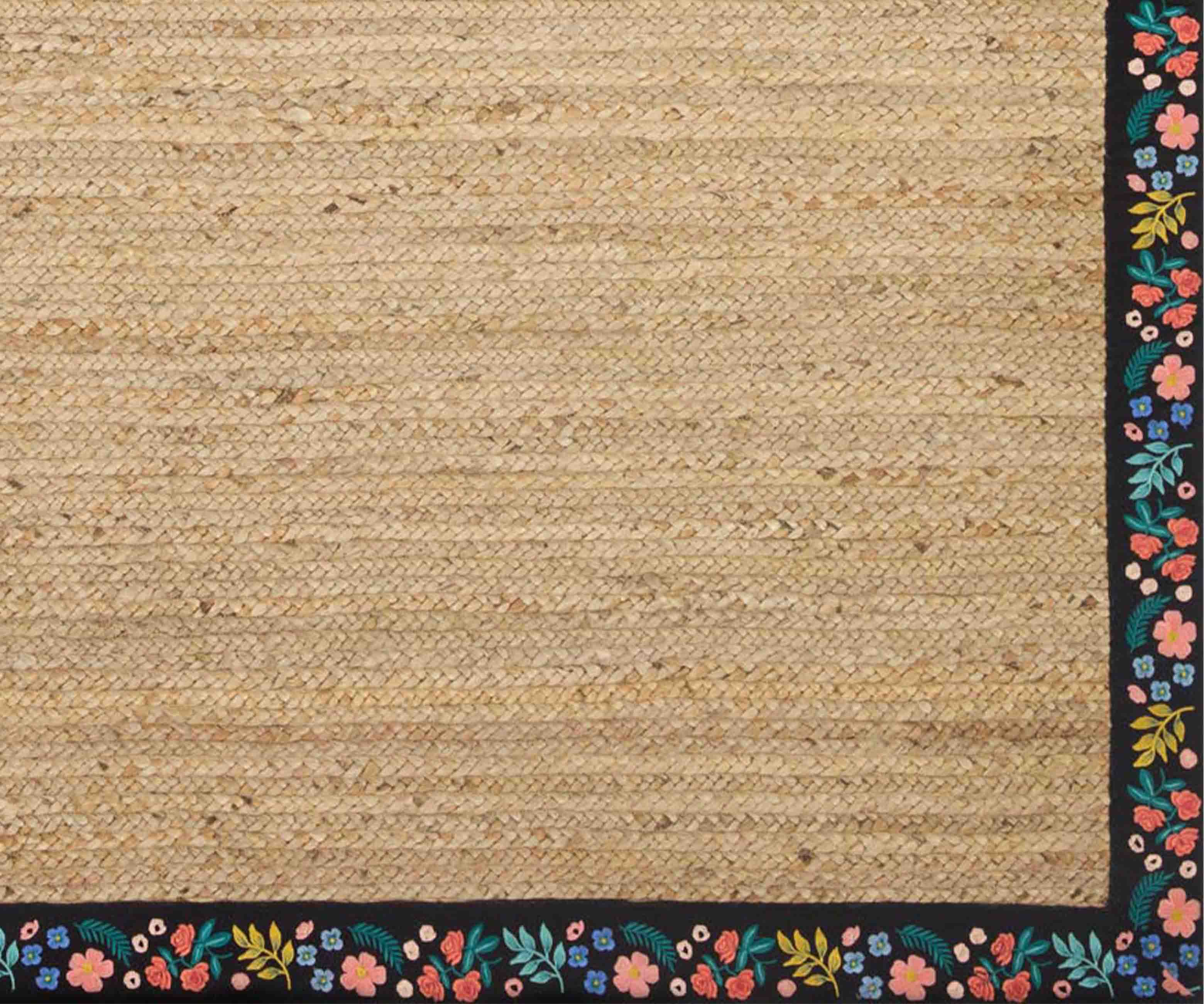 Costa Wildwood Jute Rug - Natural & Black