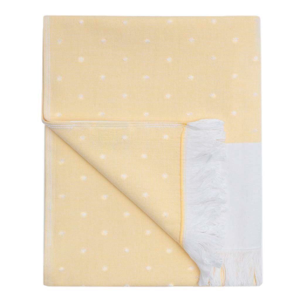 Yellow Dot Fouta Bath Sheet Two Pack