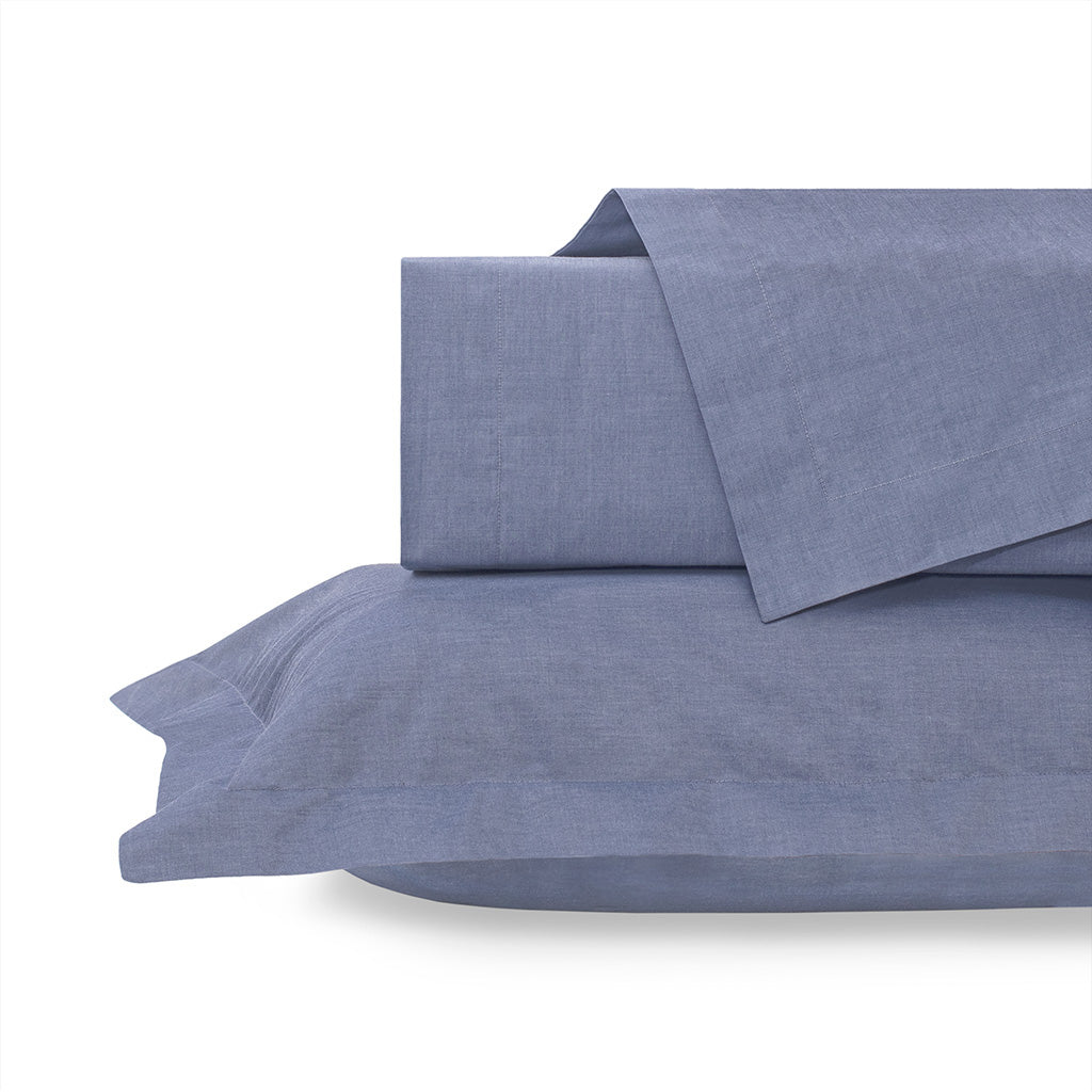 Rae Blue Chambray Duvet Cover