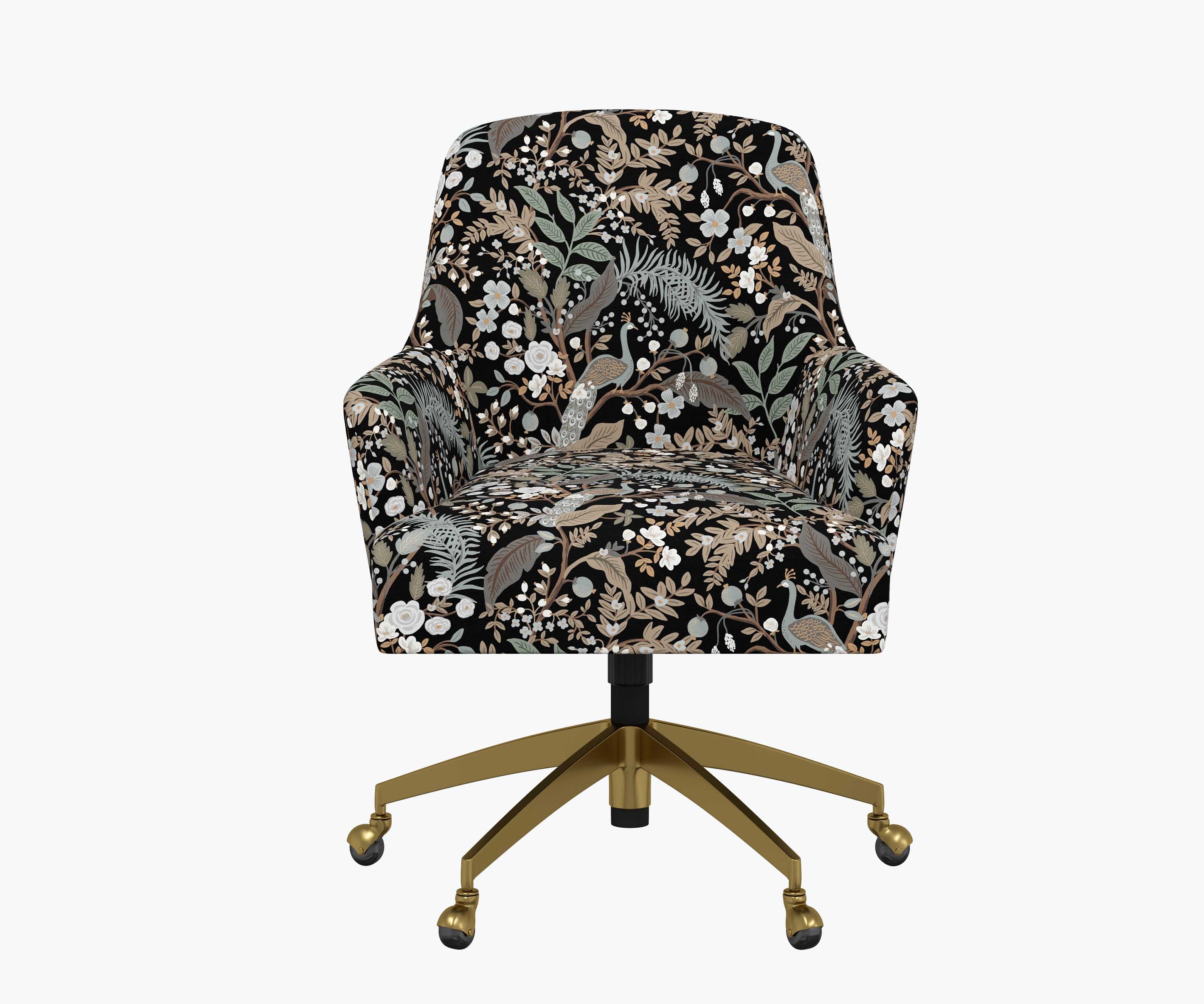 Cambridge Desk Chair - Peacock Garden Black