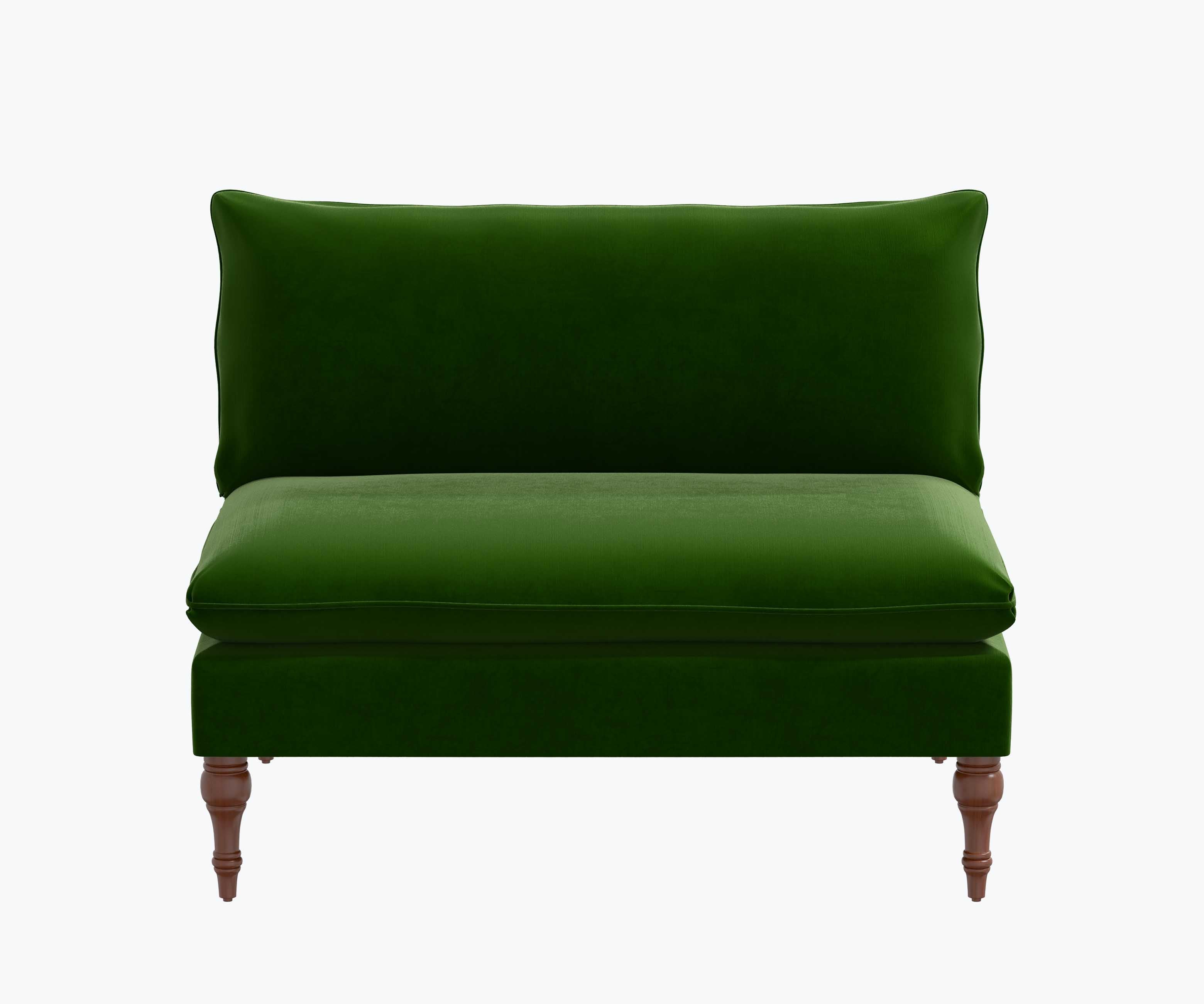 Louie Settee - Emerald Velvet