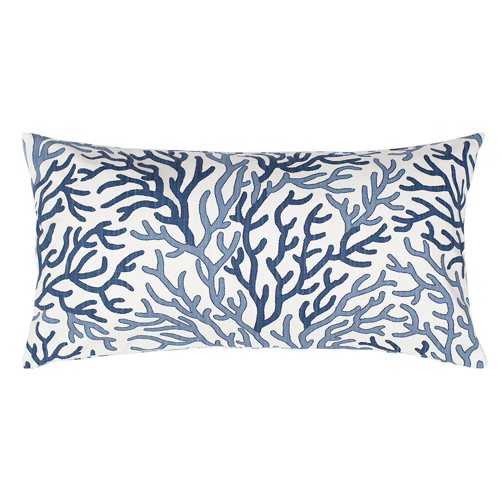 The Blue and Navy Reef Throw Pillow