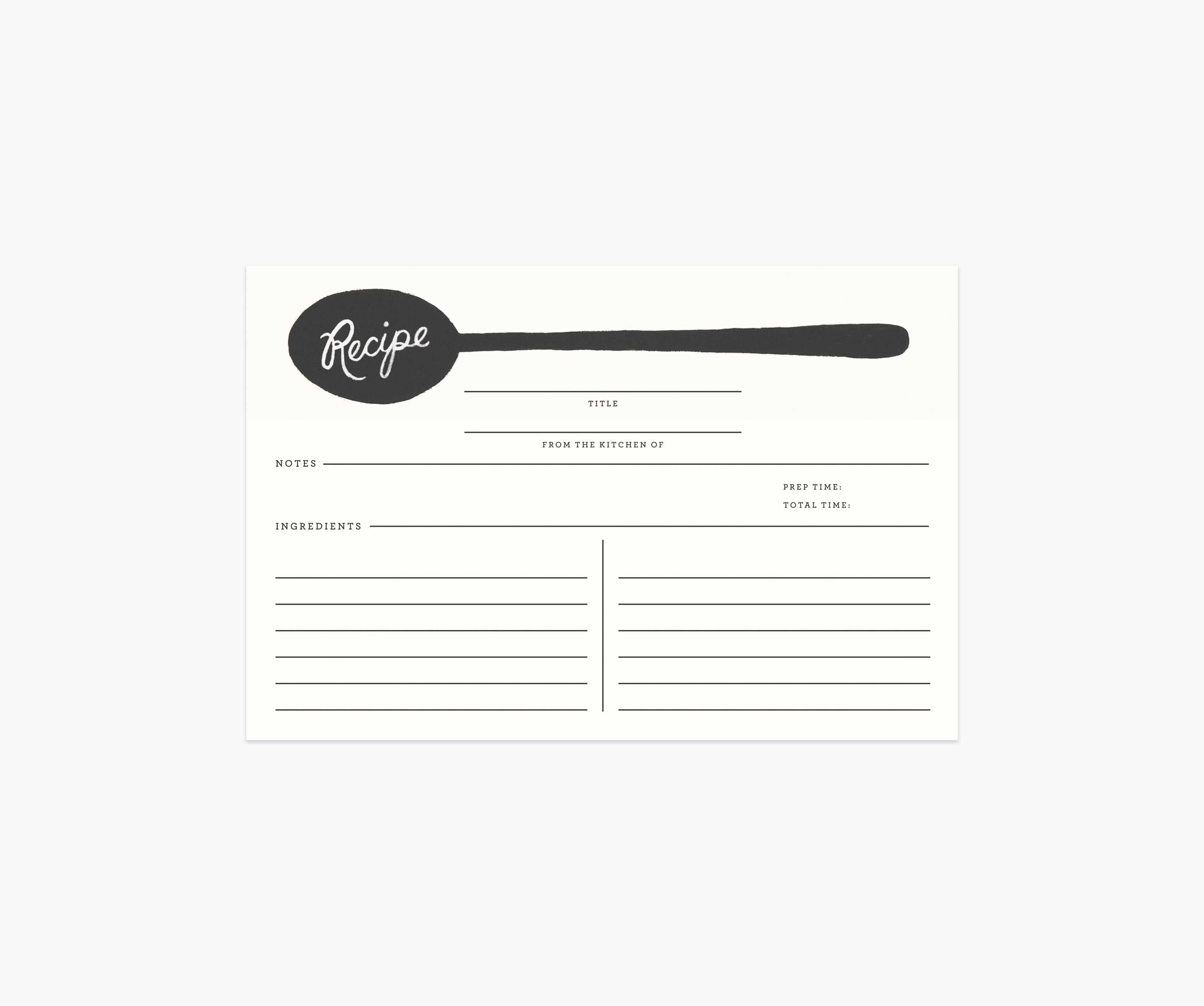 Recipe Cards - Charcoal Spoon