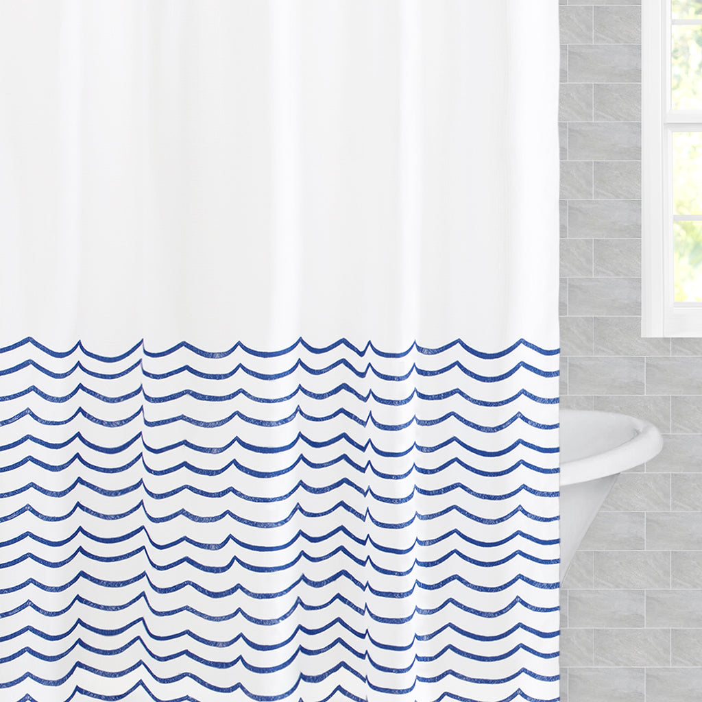 The Sea Waves Shower Curtain