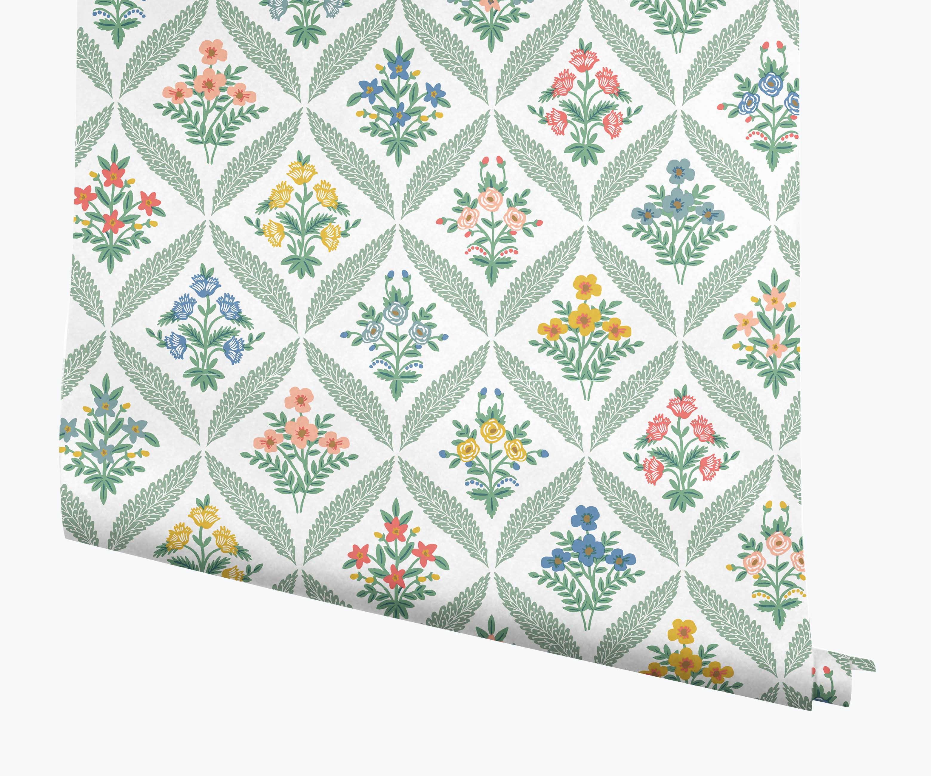 Estee Garden Wallpaper - Sage Multi