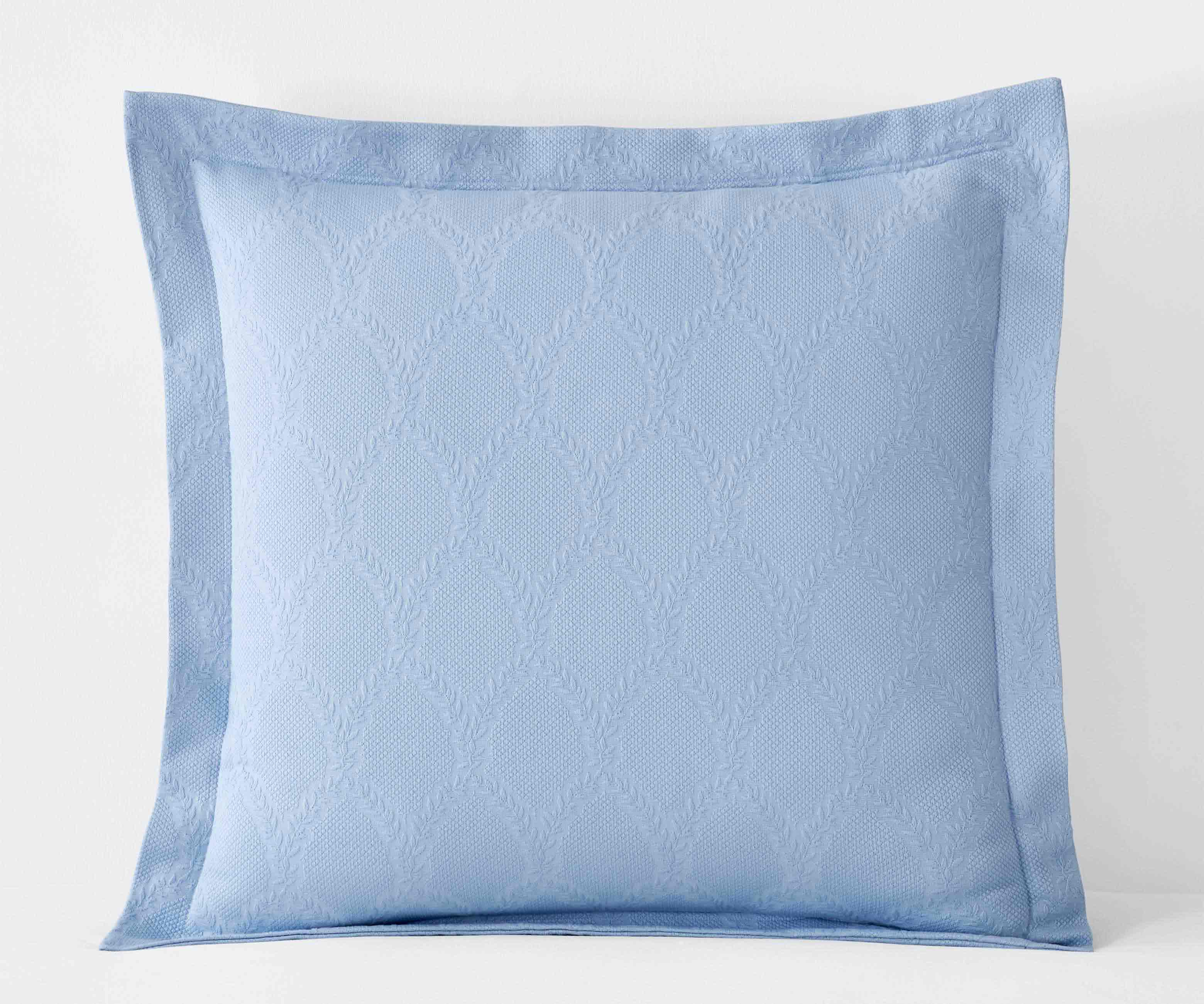 Matelassé Coverlet Sham - Laurel Blue