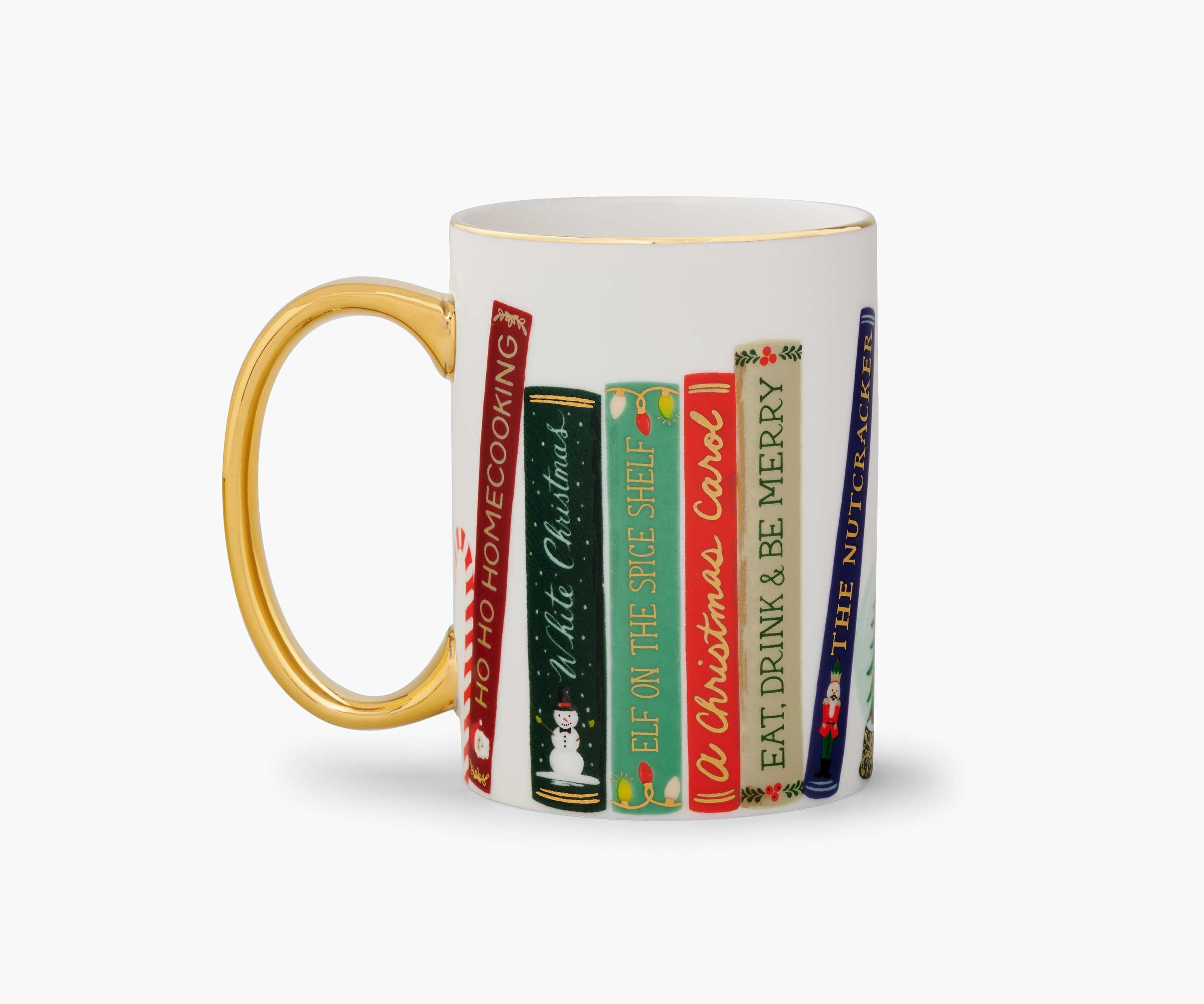 Holiday Porcelain Mug - Festive Book Club