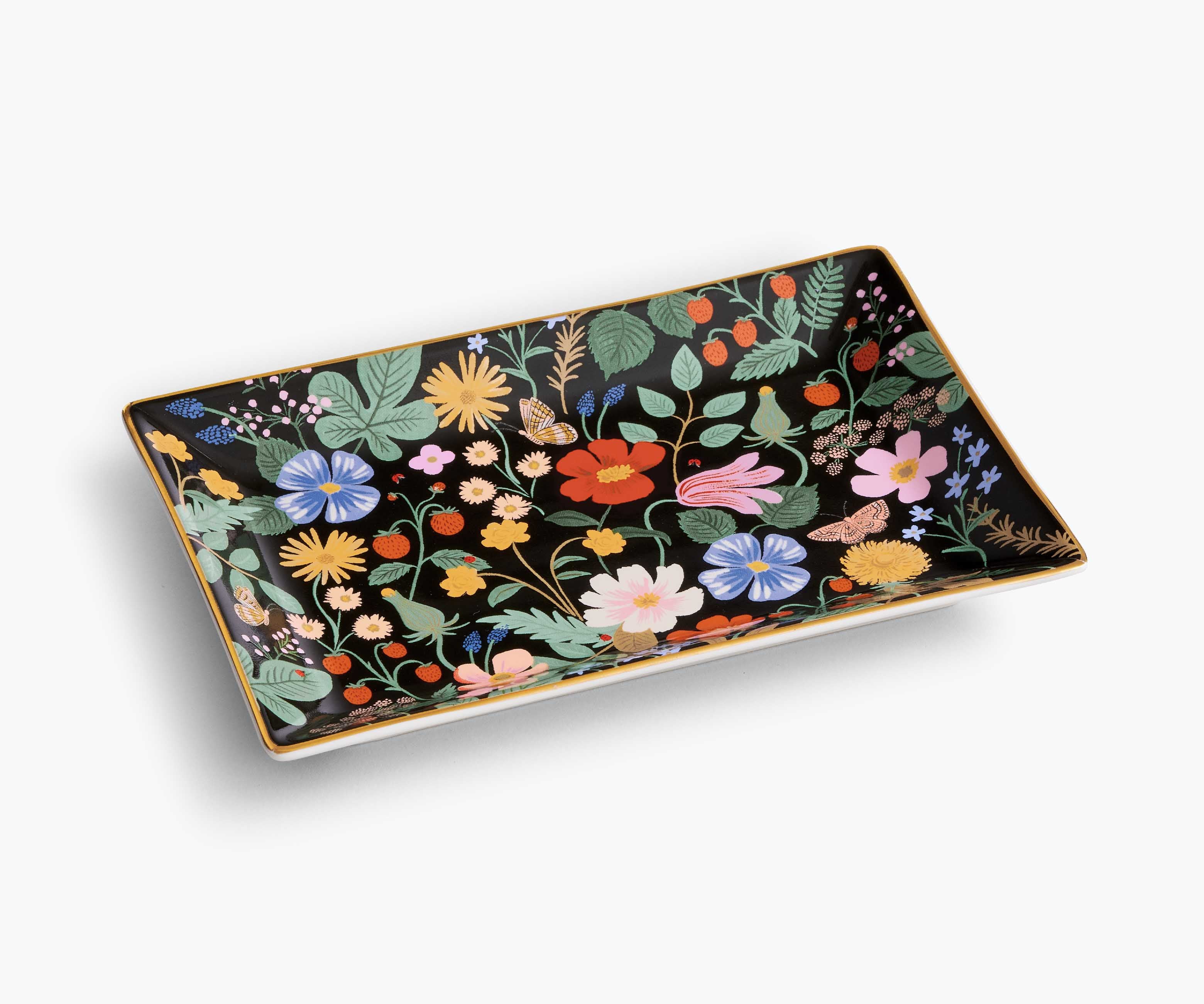 Porcelain Catchall Tray - Strawberry Fields