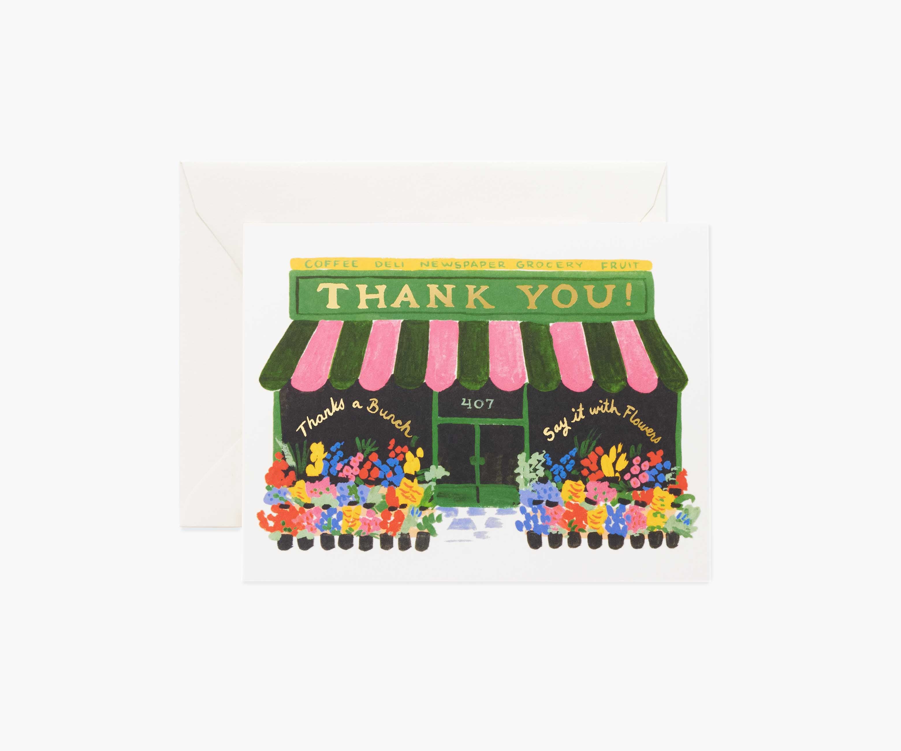 Flower Shop Thank You Card