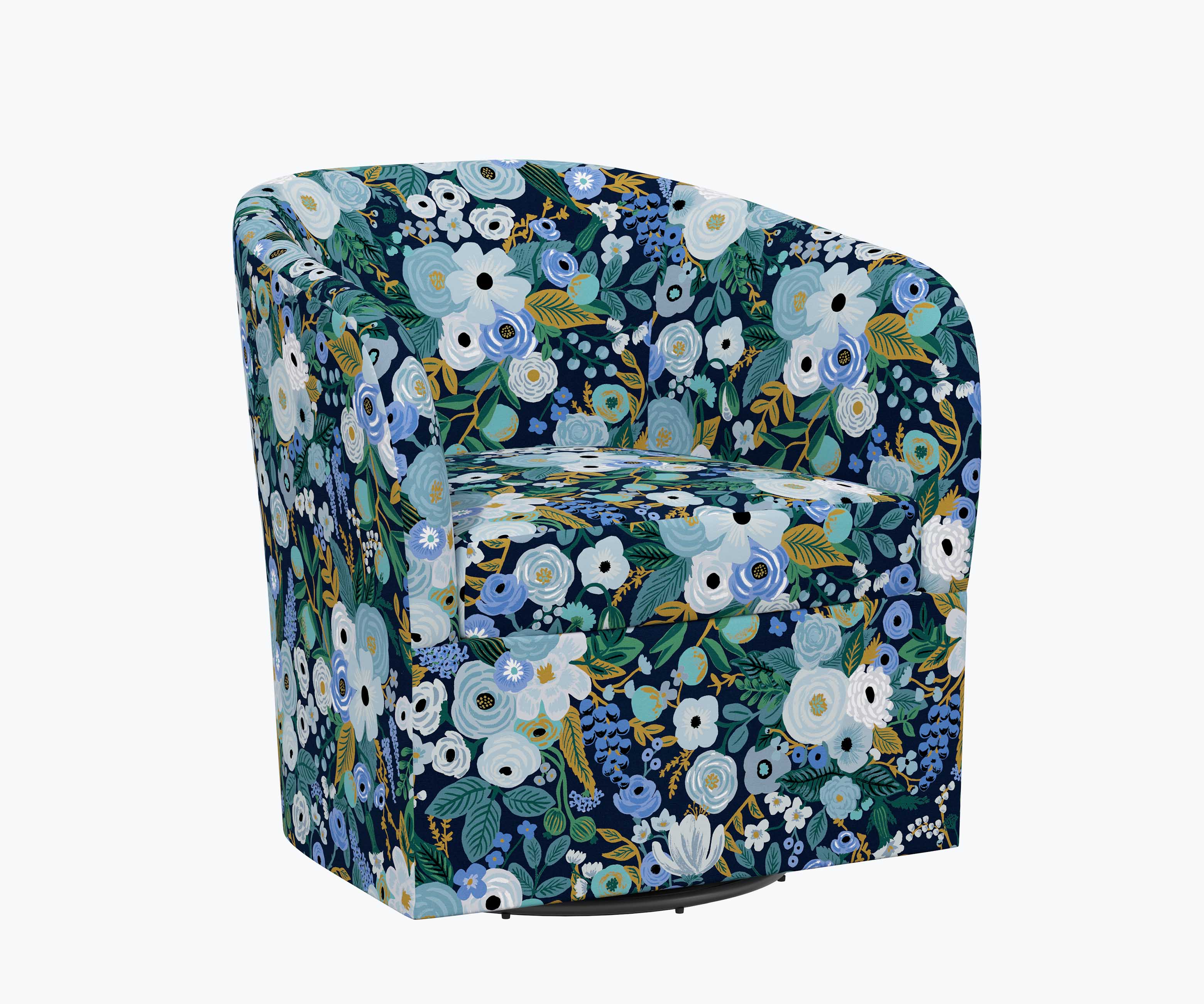 Pembroke Swivel Chair - Garden Party Blue