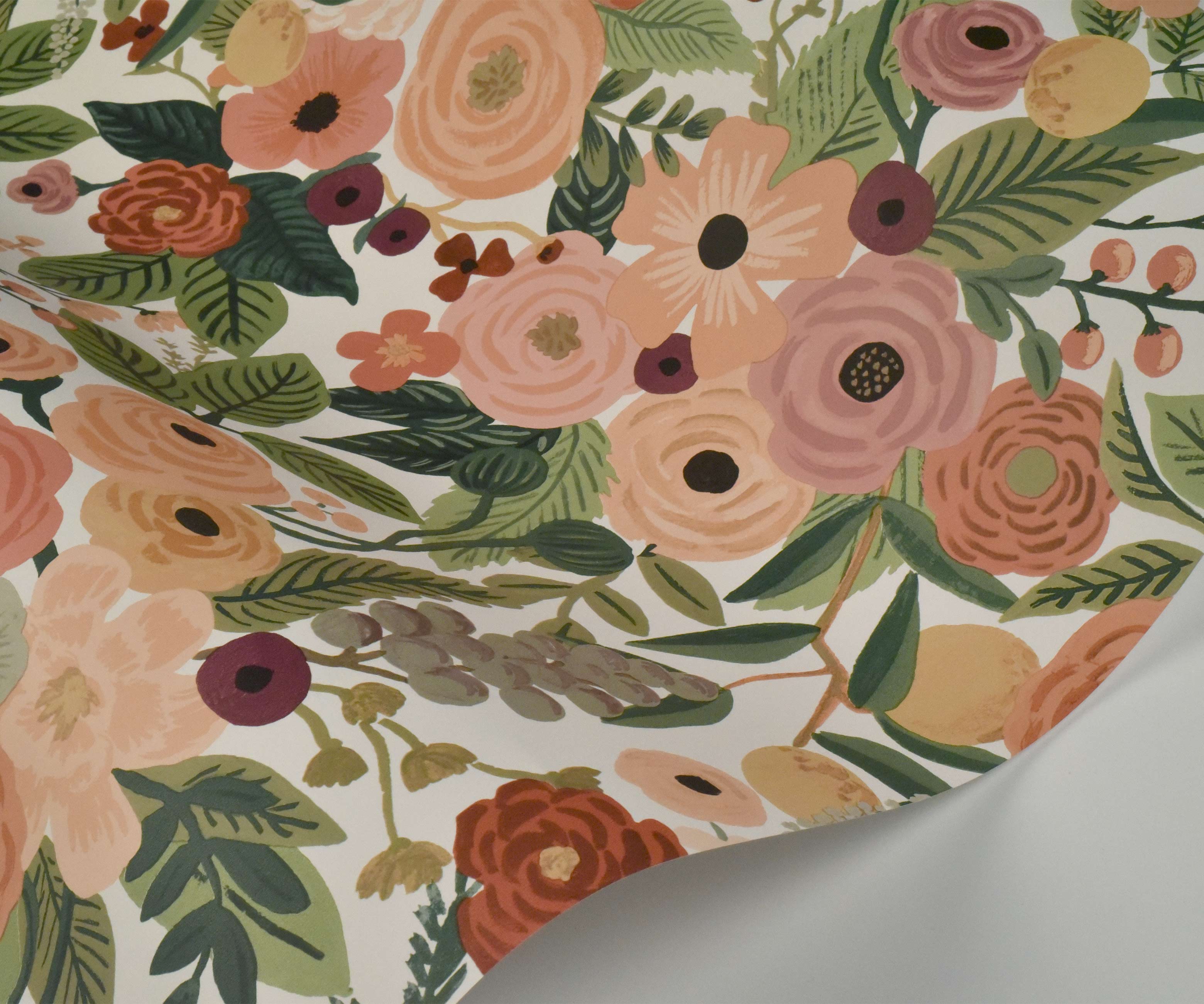 Garden Party Wallpaper - Burgundy Multi